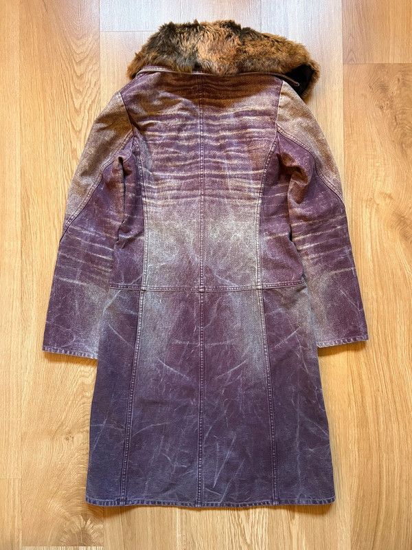 Roberto Cavalli × Vintage SS04 Roberto Cavalli Sunset Faded Purple Trench Coat Size S / US 4 / IT 40 - 7 Thumbnail