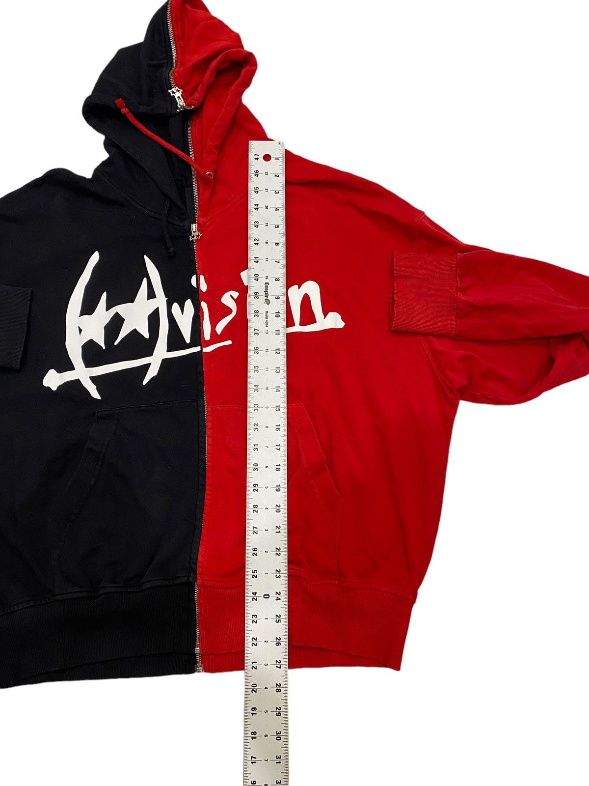 Designer (Di)vision Split Zip Up Spell Out Hoodie Sweatshirt Size US M / EU 48-50 / 2 - 7 Thumbnail