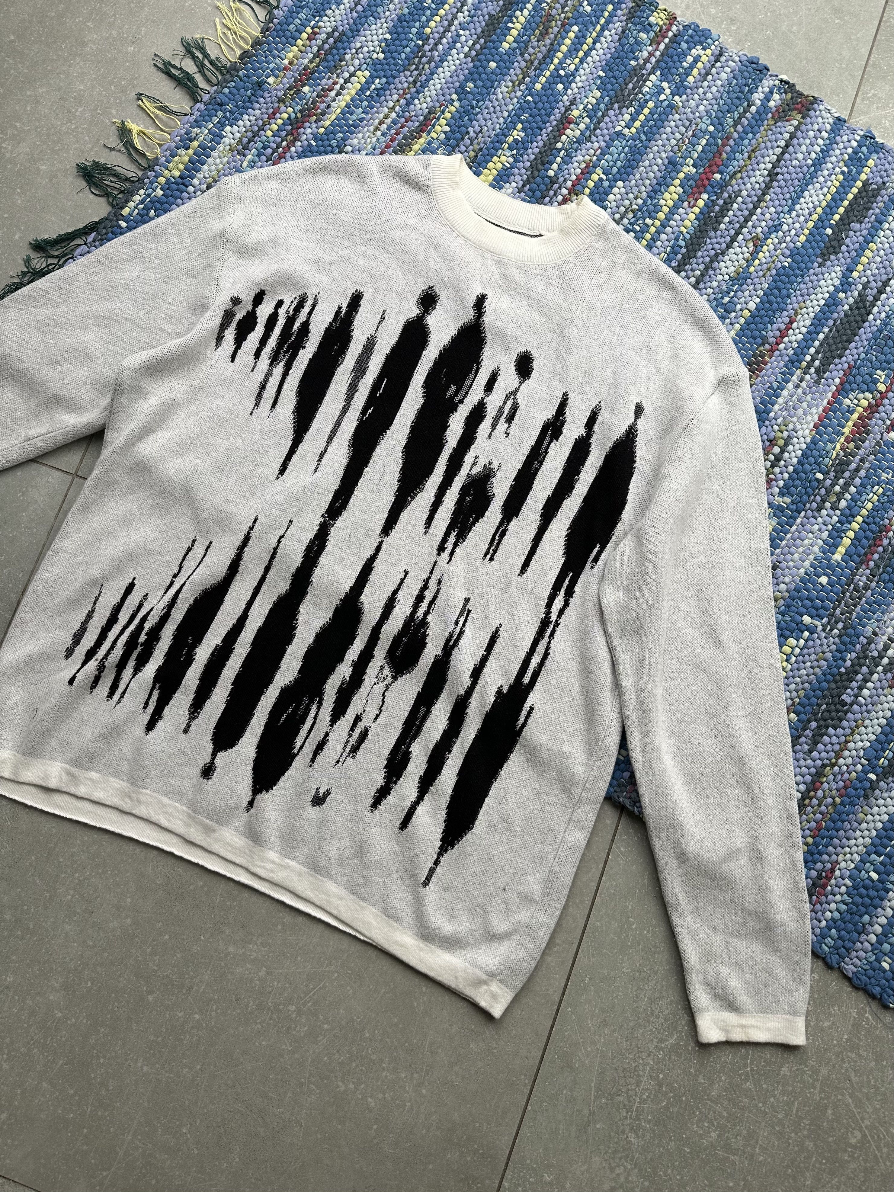image of Avant Garde x Vintage Knit Sweater in Grey, Men's (Size Medium)