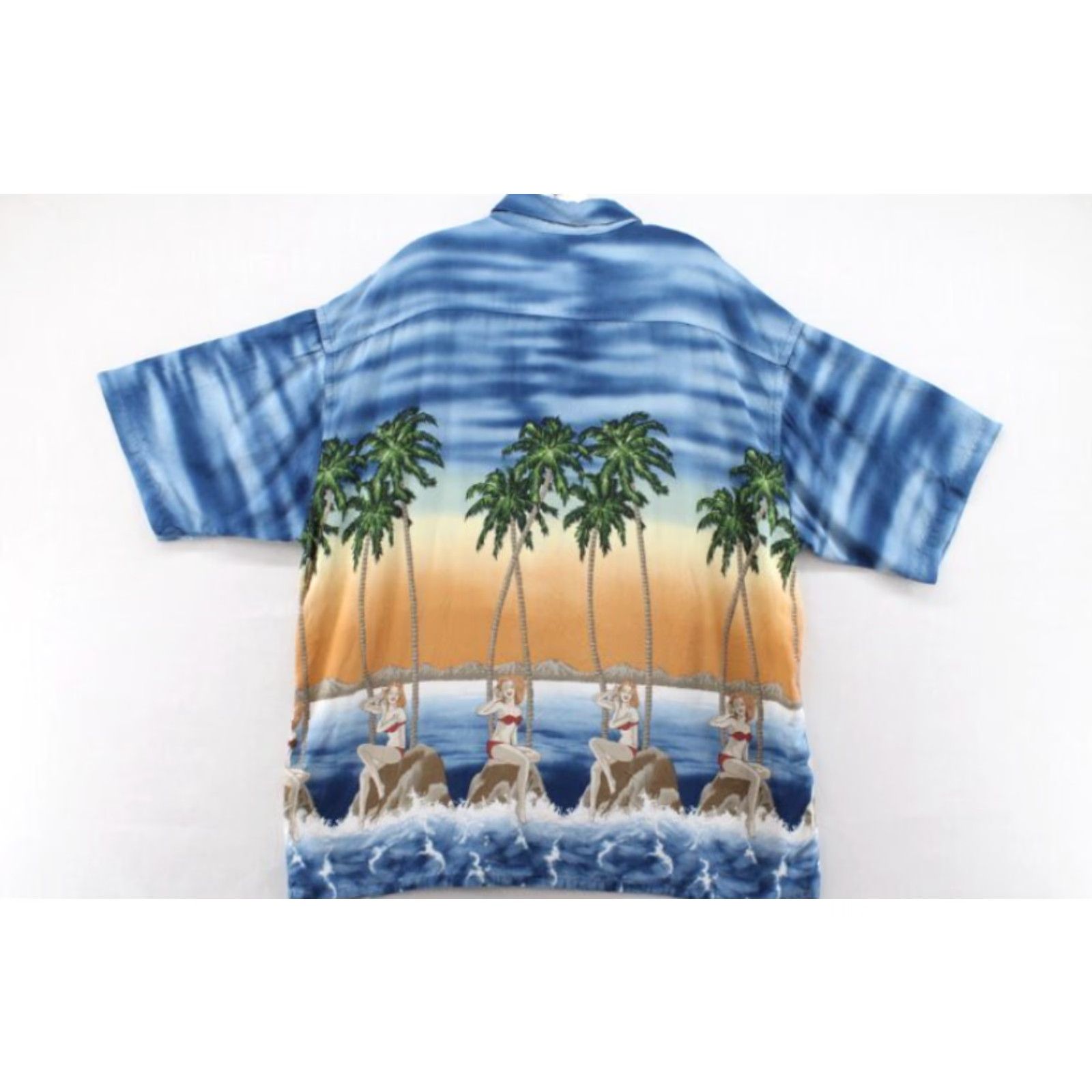 Vintage VINTAGE Campia Moda Hawaiian Pin Up Girls Shirt Mens XXL Wrap Around Graphic Vacation Size US XXL / EU 58 / 5 - 2 Thumbnail