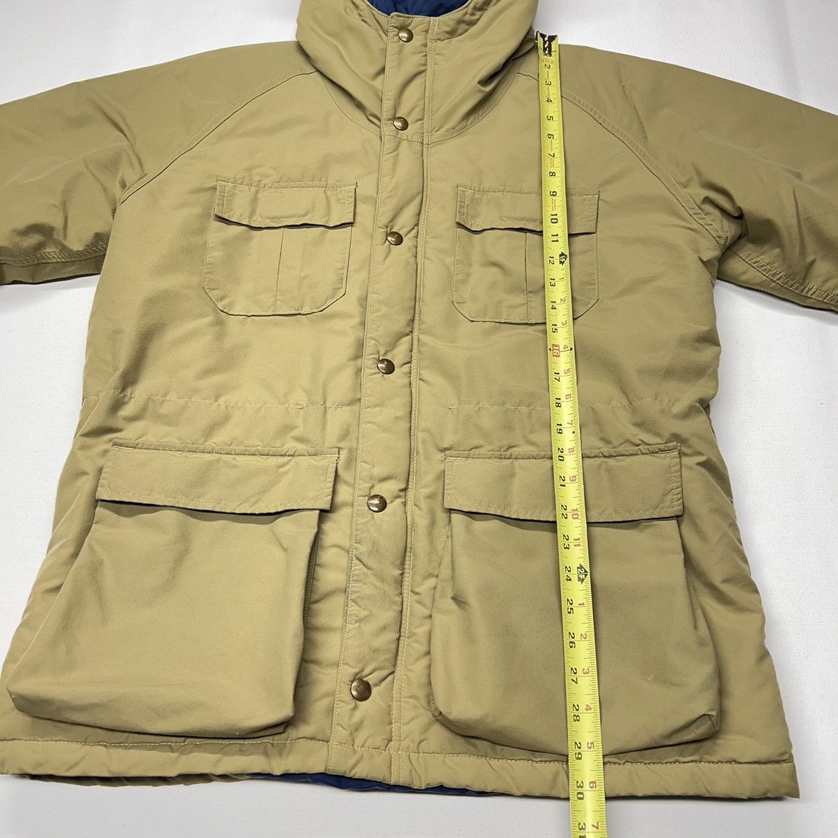 Vintage × Woolrich Woolen Mills Woolrich Jacket Beige Puffer Coat Cargo Full Zip Parka 90s Size US M / EU 48-50 / 2 - 23 Thumbnail