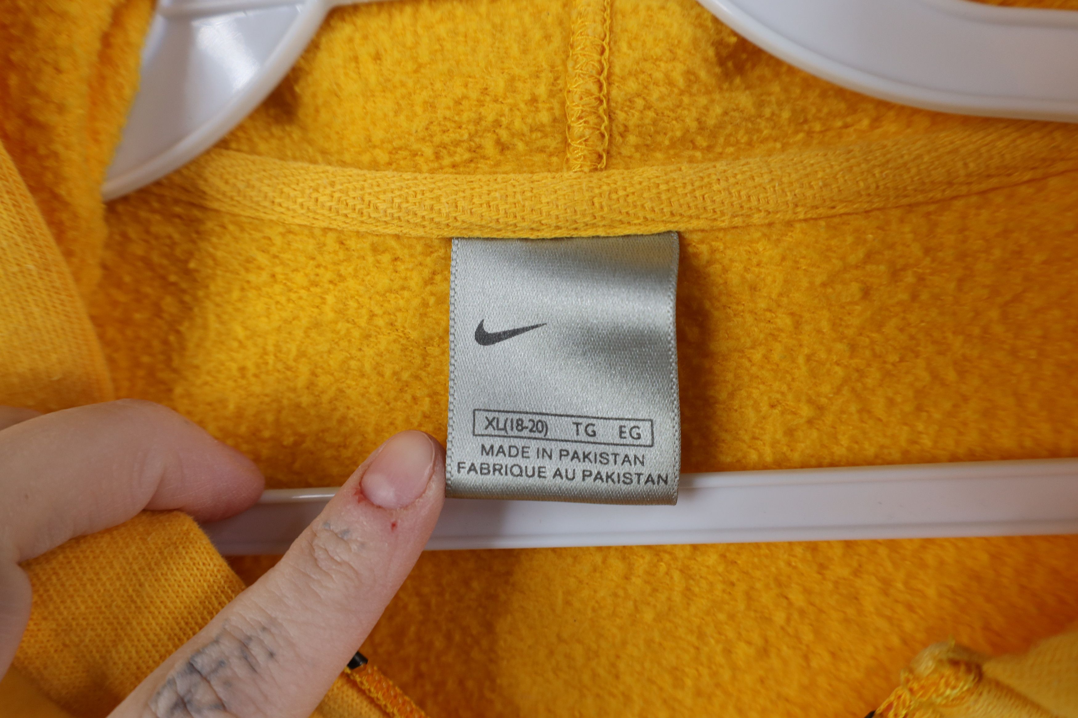 Nike Vintage Y2K Nike Scott Mini Swoosh Full Zip Hoodie Yellow Size XL / US 12-14 / IT 48-50 - 9 Thumbnail