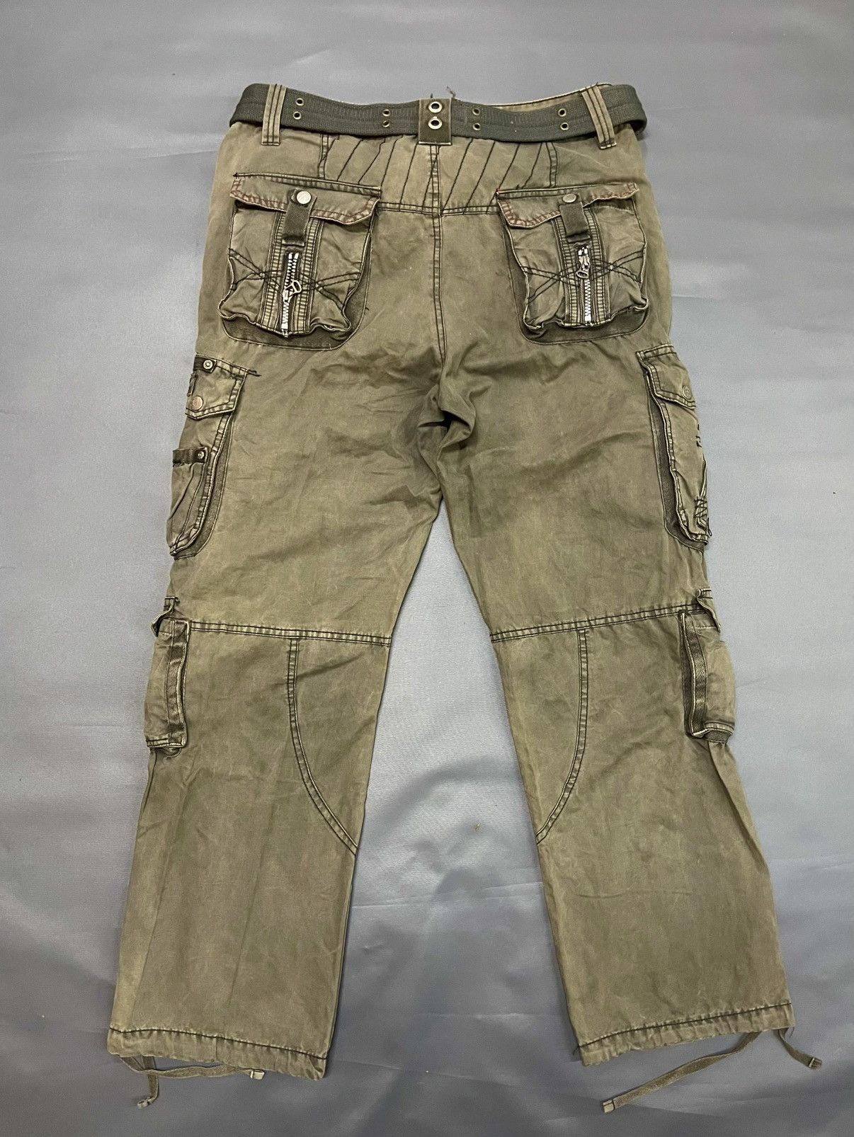 FUSAI MULTIPOCKET GREEN ARMY CARGO PANT