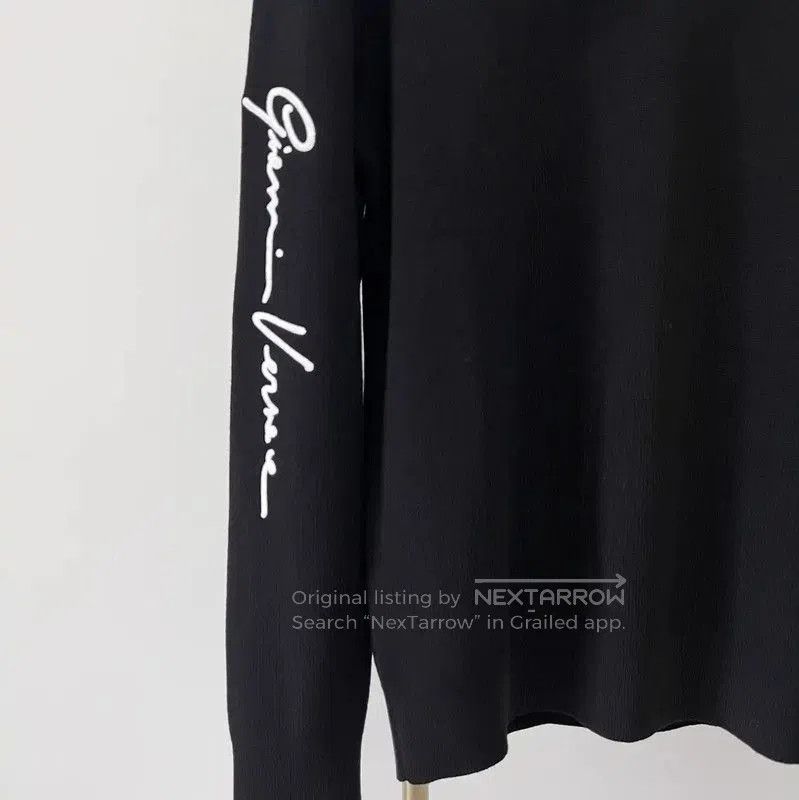 Versace Versace Men's Black Wool Long Sleeve Sweater . Size US XL / EU 56 / 4 - 3 Thumbnail