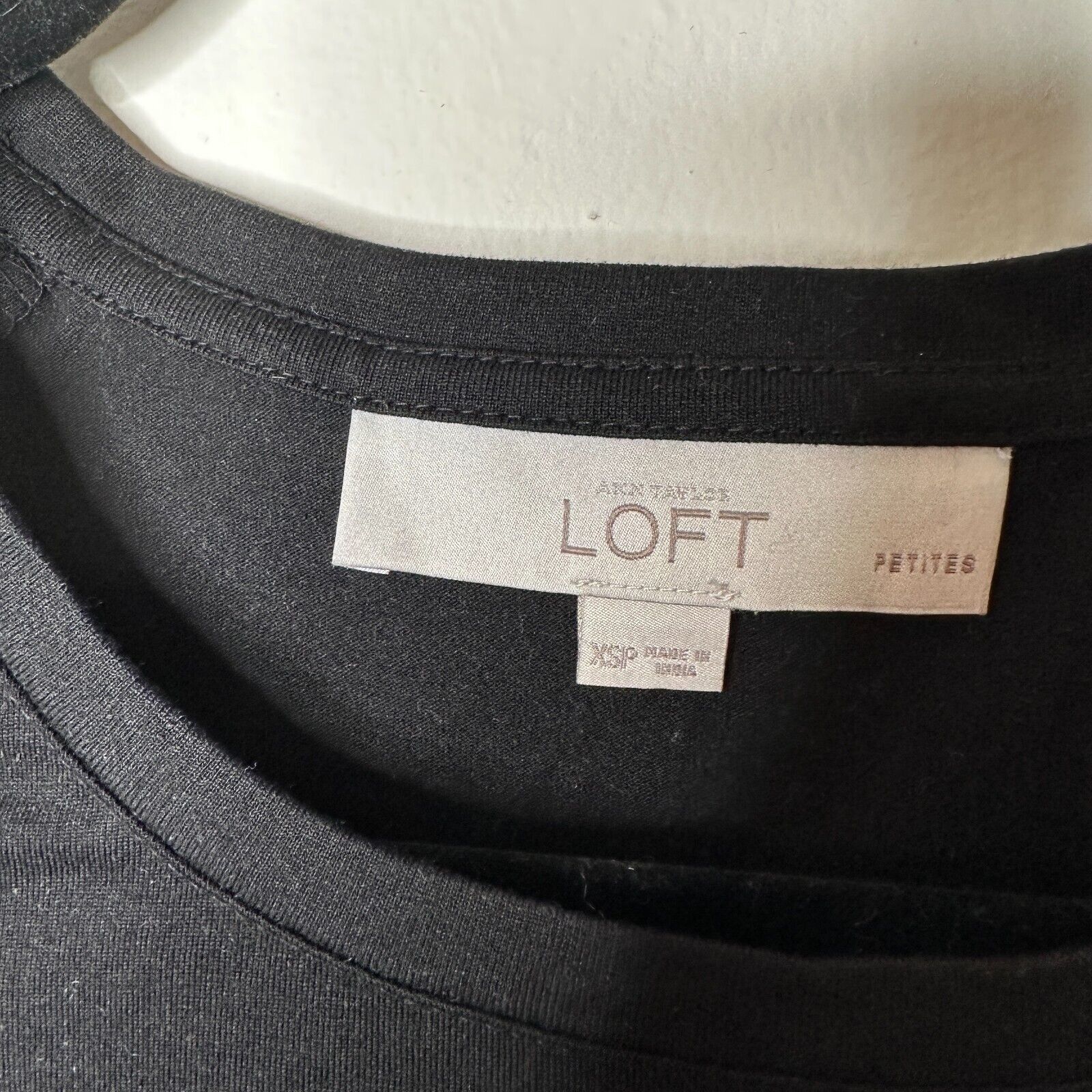 Other Ann Taylor Loft Black 3/4 Sleeve Cut-Out Stripe Shirt XXP Size XS / US 0-2 / IT 36-38 - 3 Thumbnail