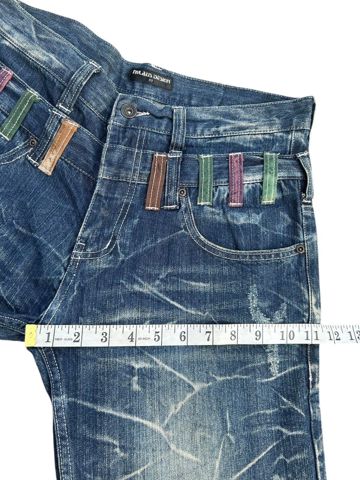 Kapital Nylaus Double Waist Distressed Denim Jeans Size US 31 - 16 Thumbnail