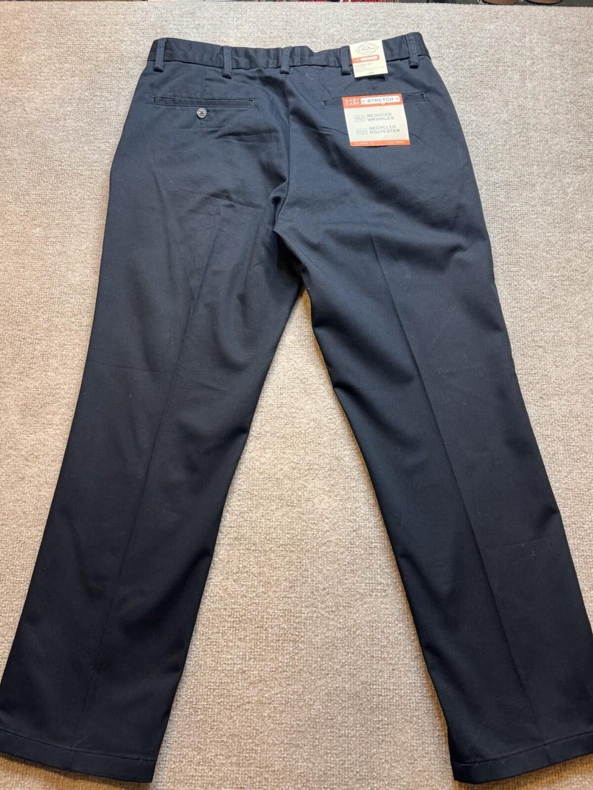St. Johns Bay St. John's Bay Men's W36 x L30 Black Flat Front Chino [717] Size US 36 / EU 52 - 3 Thumbnail