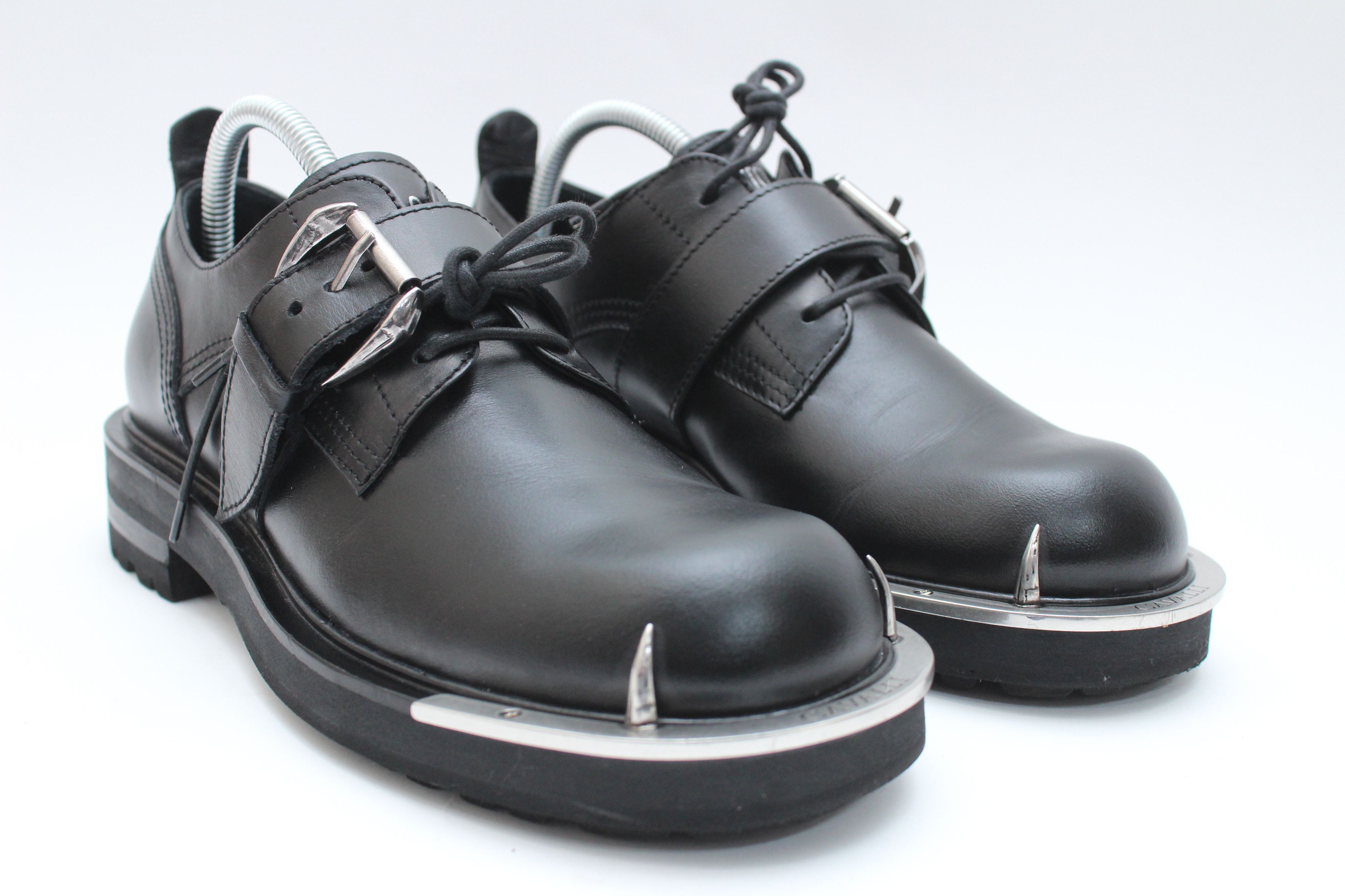 Roberto Cavalli Roberto Cavalli Tiger Tooth Leather Derby Shoes Size US 8 / EU 41 - 1 Thumbnail