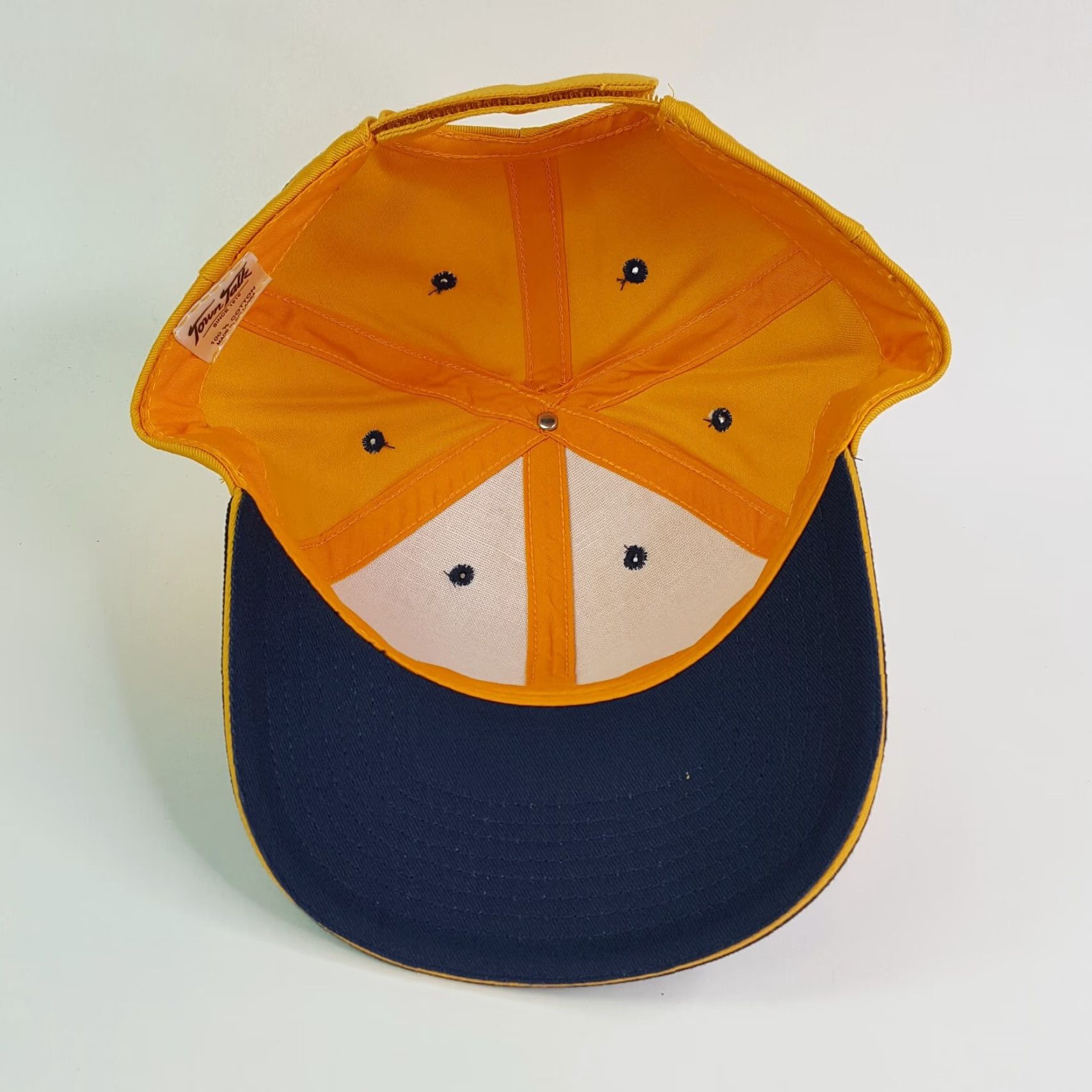 Vintage VINTAGE Town Talk Yellow Blank Twill Adjustable Hat Baseball Cap 90s Mens Sports Casual Retro 90s Size ONE SIZE - 6 Thumbnail