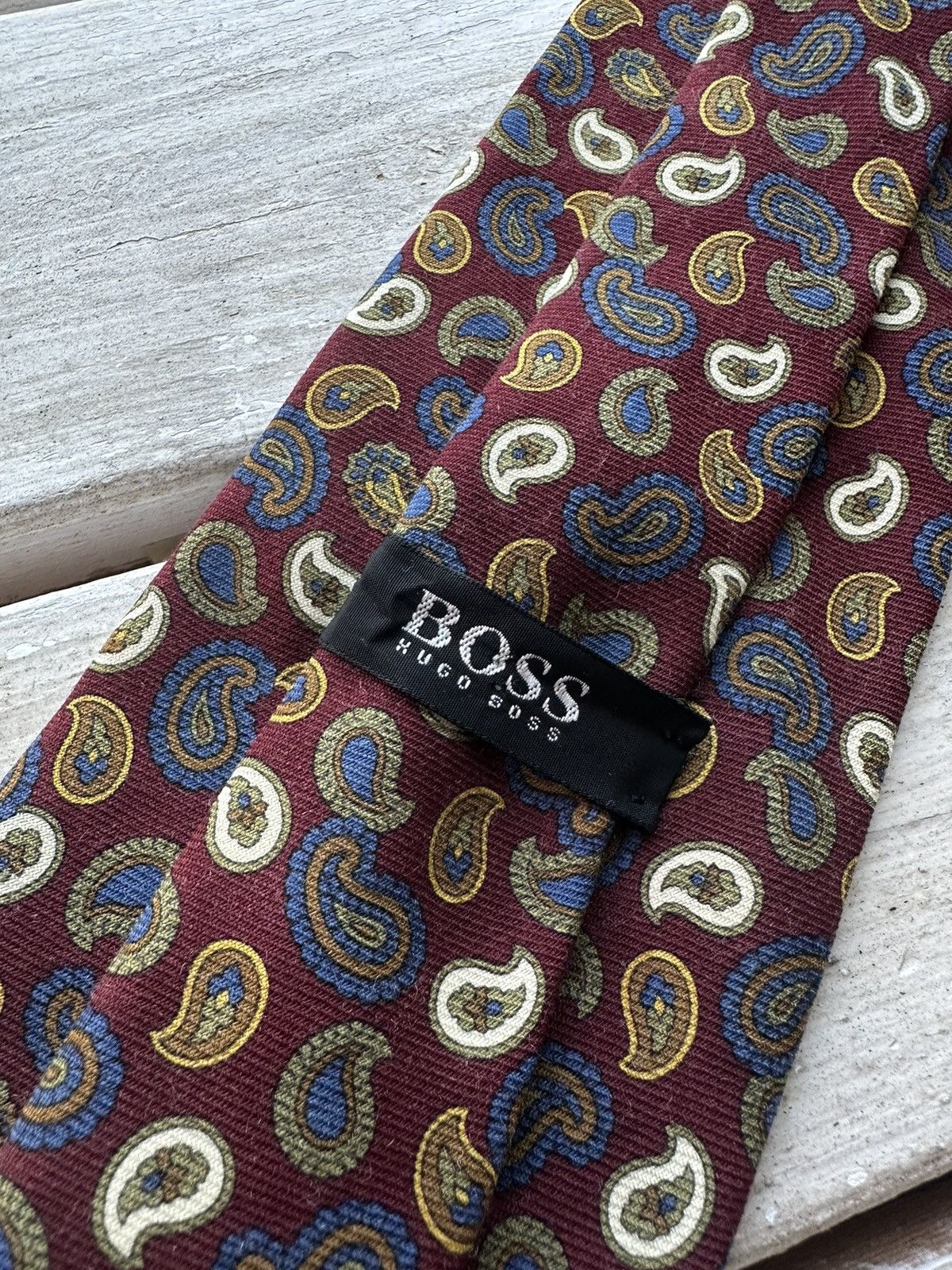 Designer × Hugo Boss 🚨RARE Hugo Boss Tie ZEGNA STYLE old money luxury monogram Size ONE SIZE - 3 Thumbnail