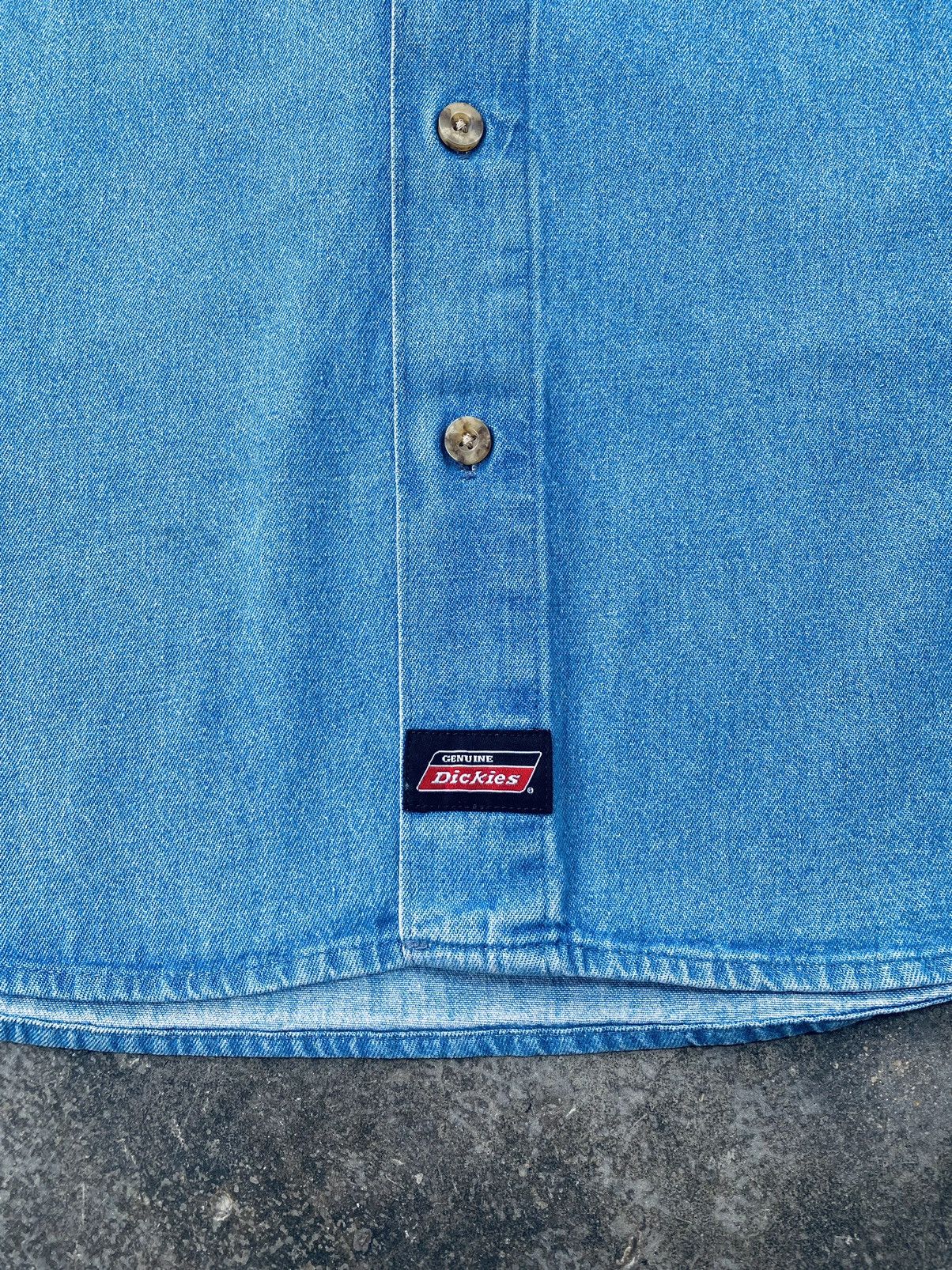 Dickies Vintage Dickies Distressed Denim Shirt Size US L / EU 52-54 / 3 - 3 Thumbnail