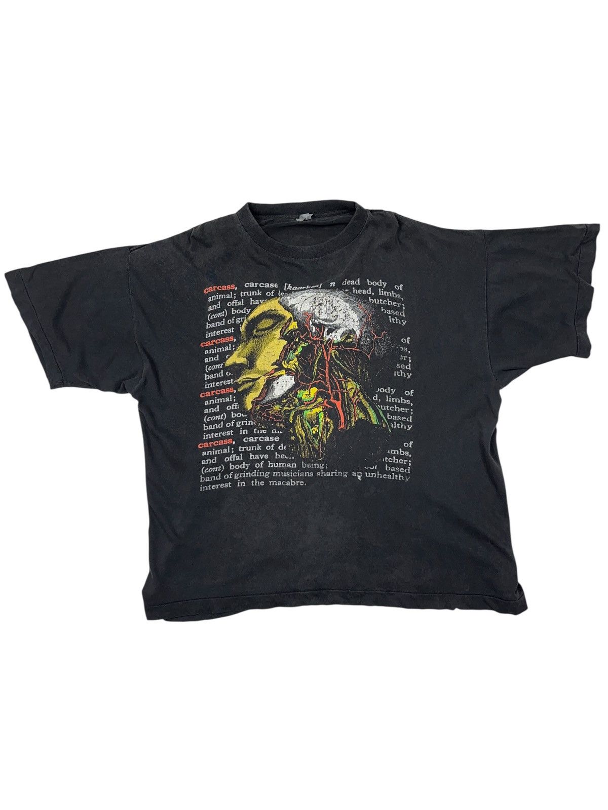 Vintage 1992 Carcass Heartwork Tour T-shirt Napalm Death