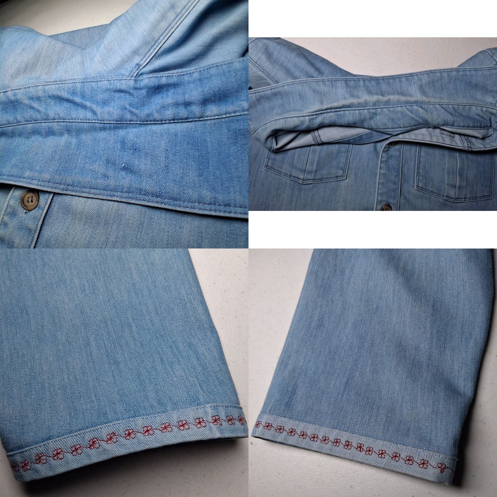 Levi's VINTAGE Levi's Shirt Women Blue Jean Denim Orange Tab Embroidered Size M / US 6-8 / IT 42-44 - 10 Thumbnail