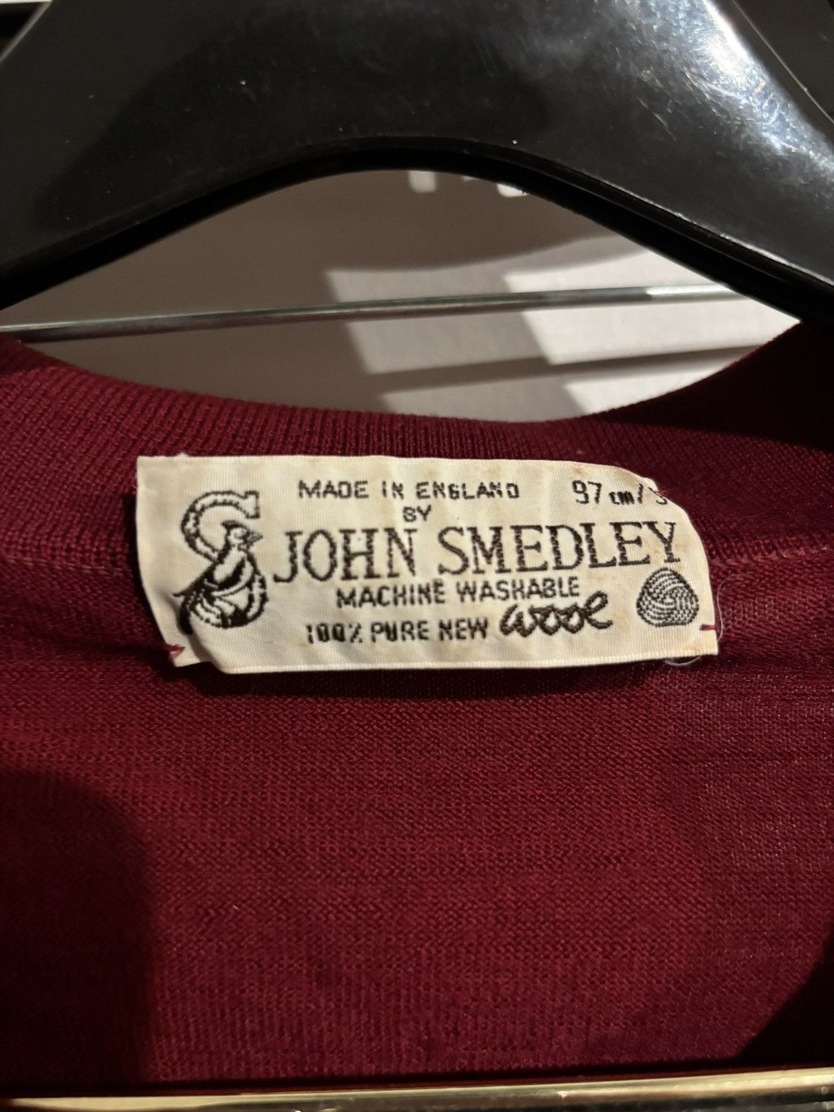 John Smedley Vintage 100% New Wool Red Polo Sweater Size US S / EU 44-46 / 1 - 3 Thumbnail
