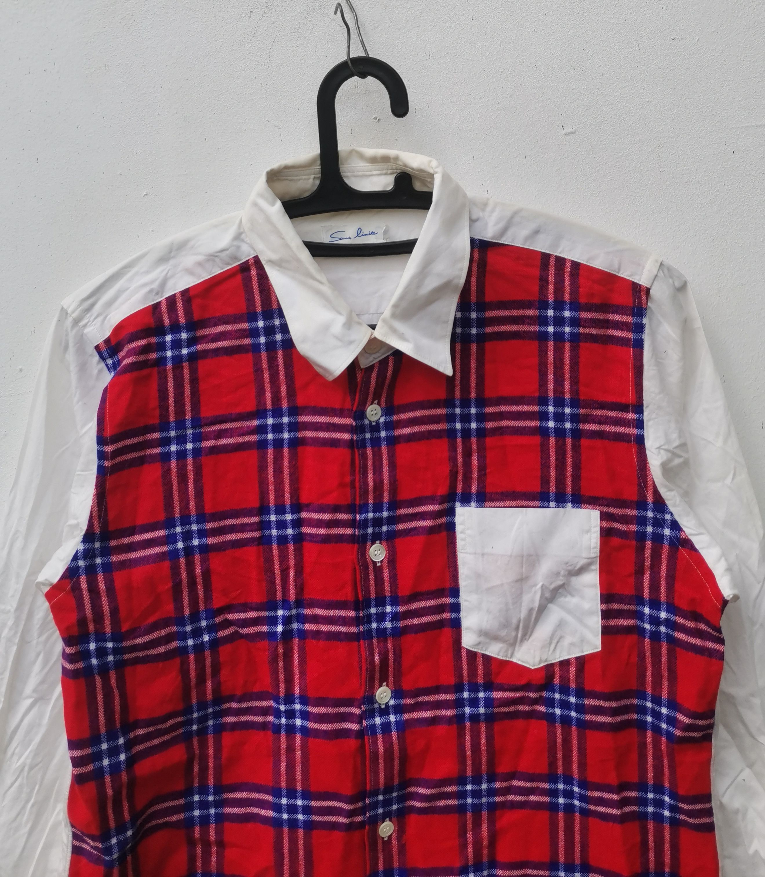 Japanese Brand Rare Sans Limite shirt buttons ups nice design Size US M / EU 48-50 / 2 - 2 Thumbnail