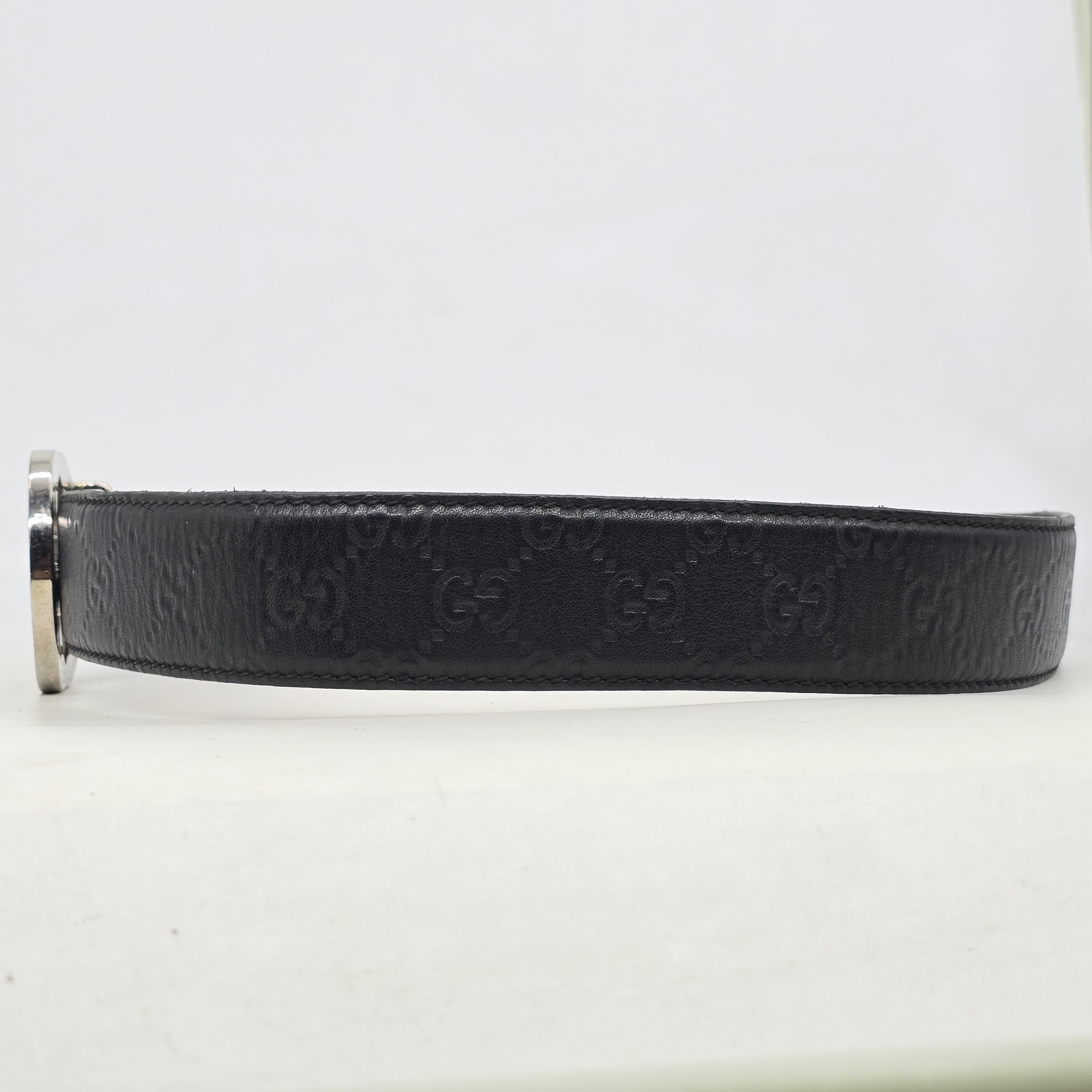 Gucci Gucci - Guccissima Interlocking GG Buckle Belt Size 30 - 3 Thumbnail