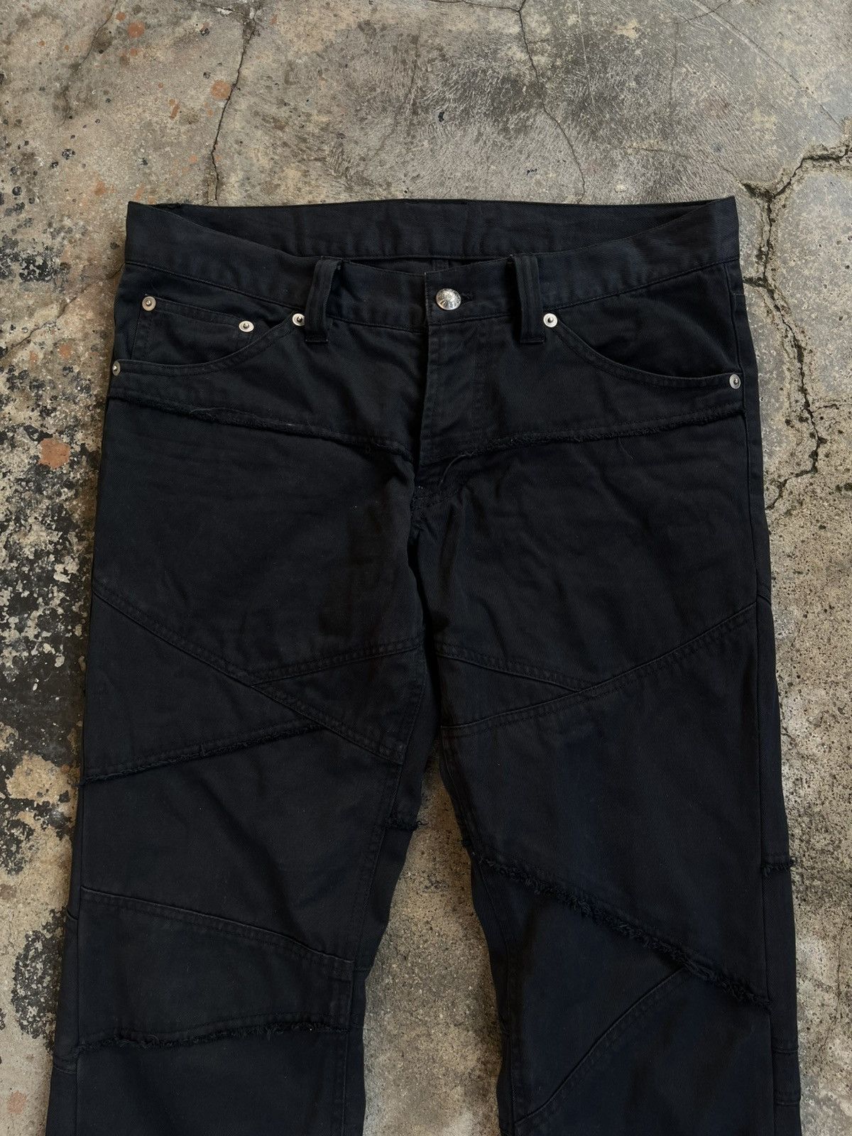 Tornado Mart 2000s JAPANESE PATTERN BREAK FLARE BOOTCUT PANTS VKEI GOTHIC Size US 30 / EU 46 - 3 Thumbnail