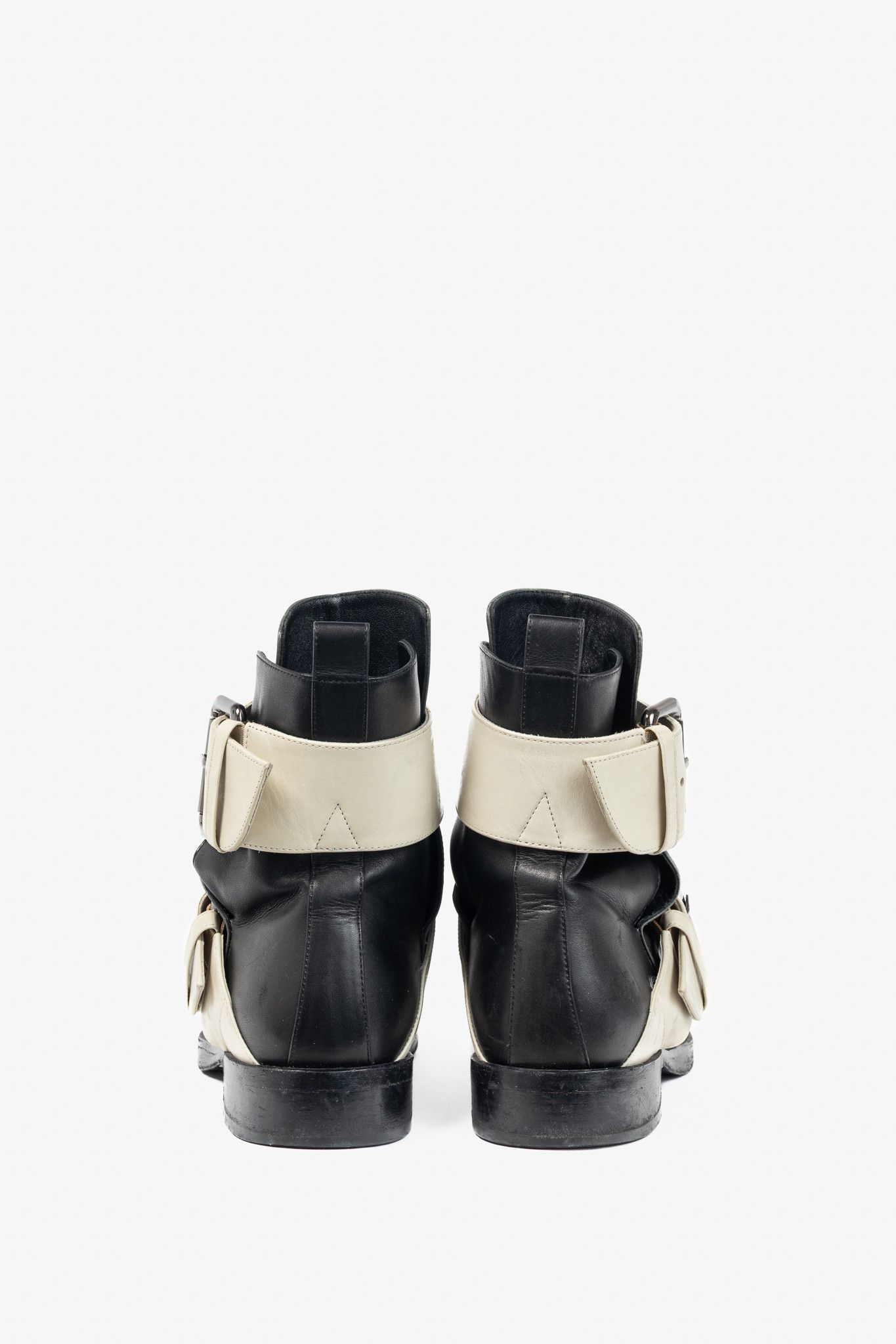Pierre Hardy Pierre Hardy PF/14 Colourblock Leather Buckled-Strap Booties Size US 7 / IT 37 - 3 Thumbnail