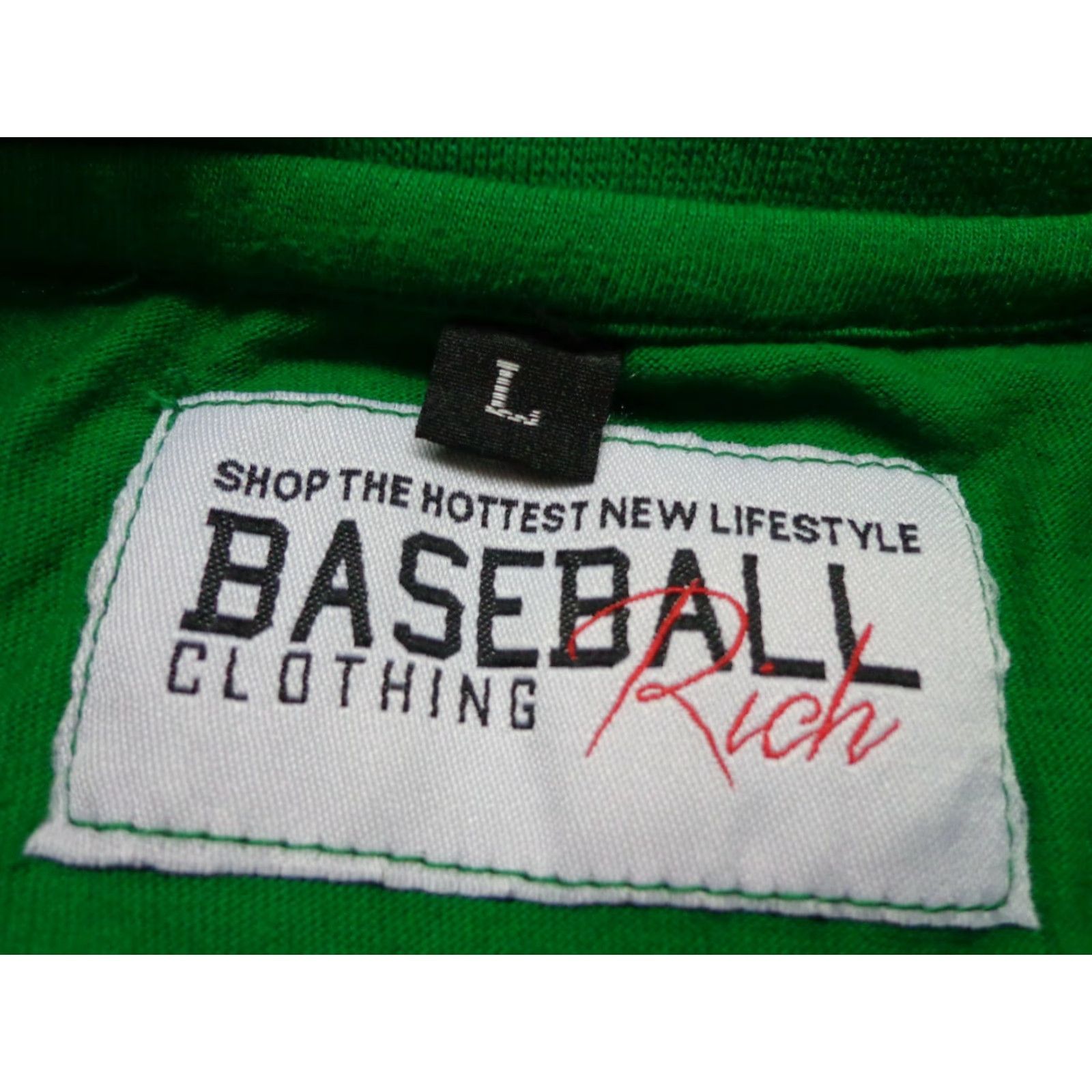 Vintage Baseball Rich T-Shirt Men Large Green Short Sleeve New w Defect Size US L / EU 52-54 / 3 - 3 Thumbnail