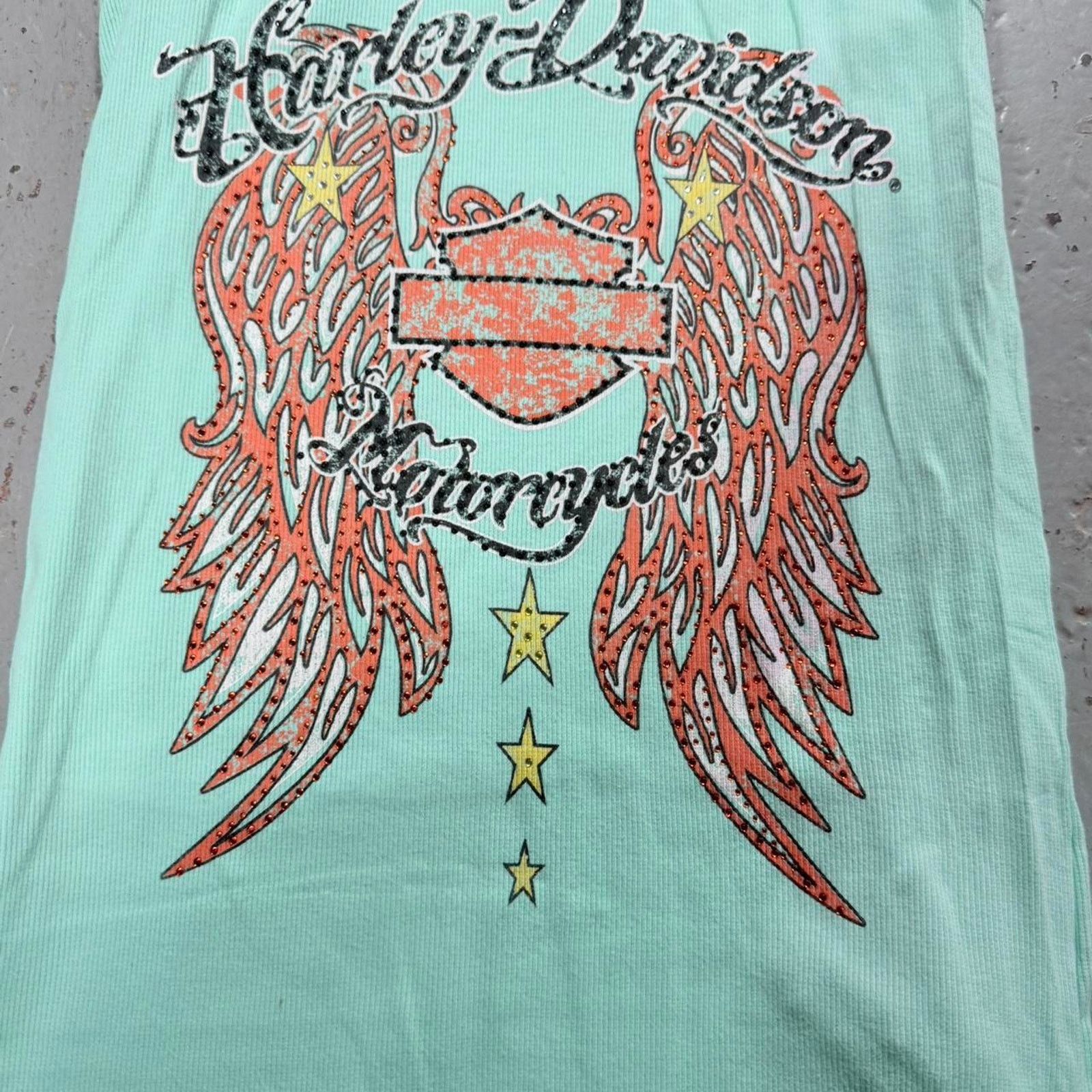 Harley Davidson Vintage harley davidson rhinestone Size L / US 10 / IT 46 - 2 Thumbnail