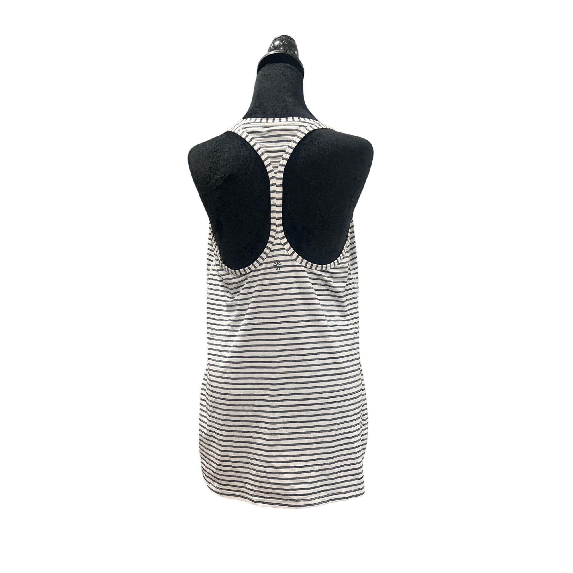Athleta Athleta Striped Racerback Tank Top M White & Navy Polyester/ Size M / US 6-8 / IT 42-44 - 1 Thumbnail