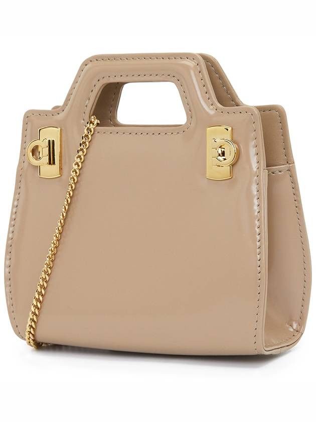 Salvatore Ferragamo o1s1rm1224 Size: OS / Micro Wanda Top Handle Bag in Beige Size ONE SIZE - 2 Thumbnail