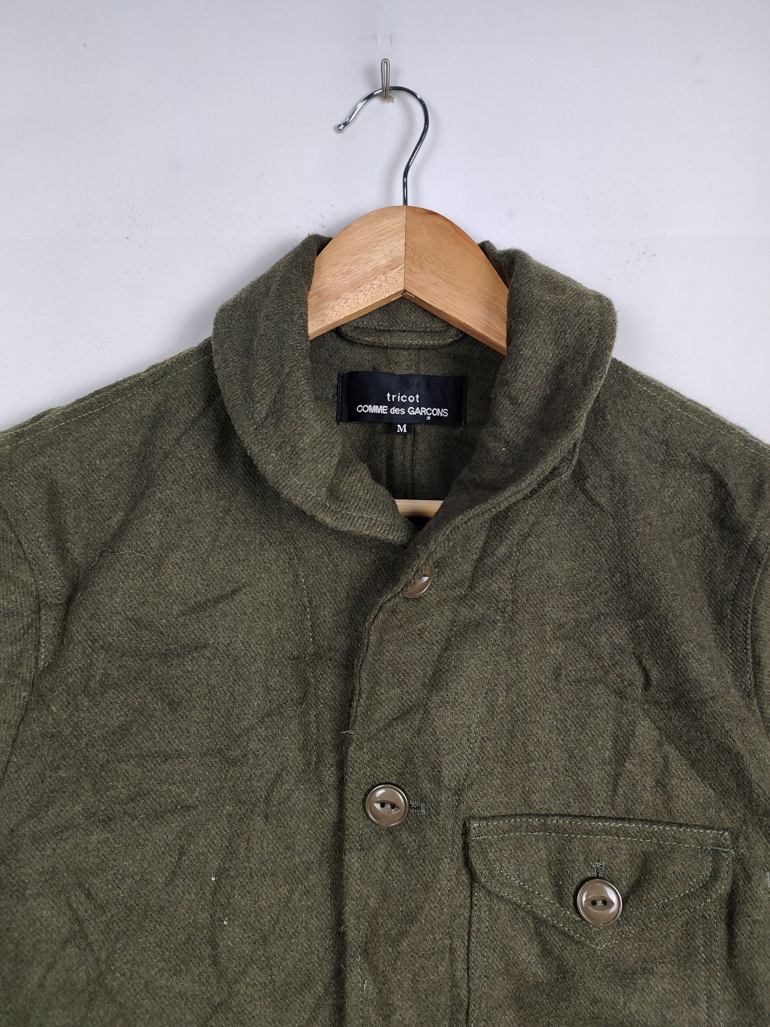 Comme des Garcons Tricot Comme des Garçons Shawl Collar Worker Jacket AD2009 Size US M / EU 48-50 / 2 - 2 Thumbnail