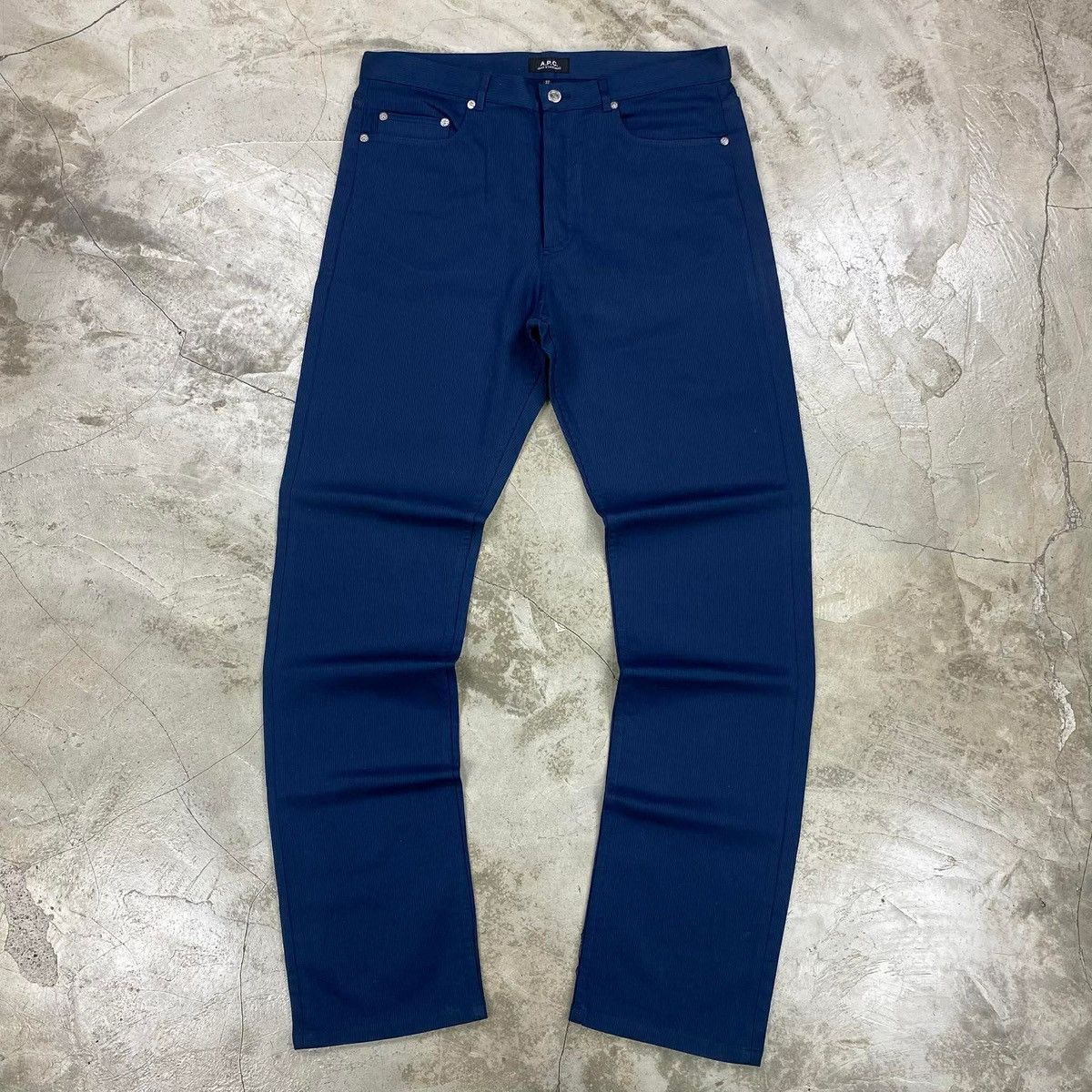 A.P.C. Jean Standard Indigo Ottoman Rib Pants Size US 32 / EU 48 - 1 Thumbnail