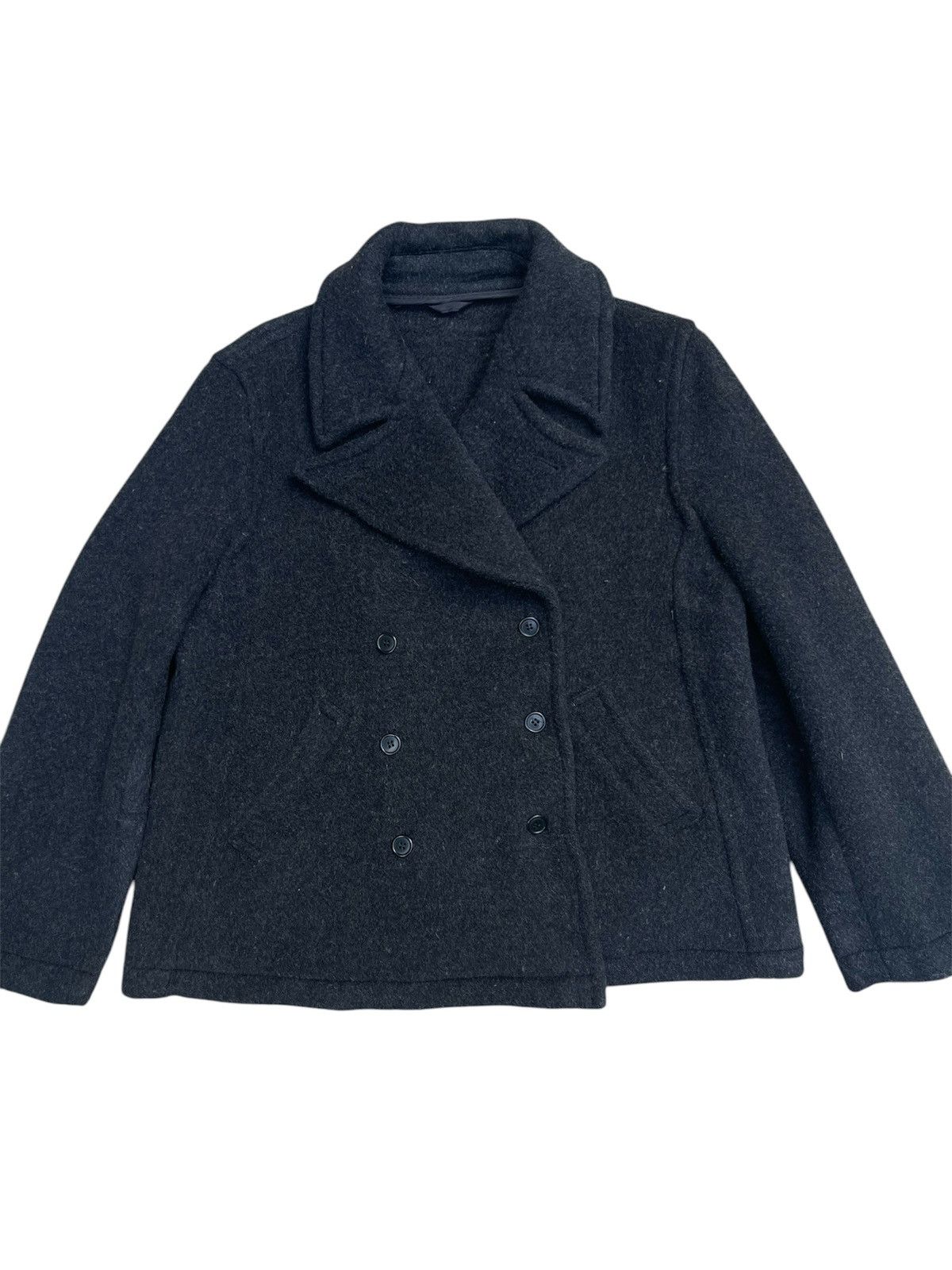 Designer × Margaret Howell Margaret Howell Charcoal Grey Wool Peacoat - Made in England Size US M / EU 48-50 / 2 - 1 Thumbnail