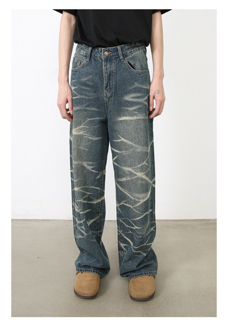 Japanese Brand × Jean Japanese loose straight washed distressed vintage jeans Size US 32 / EU 48 - 1 Thumbnail