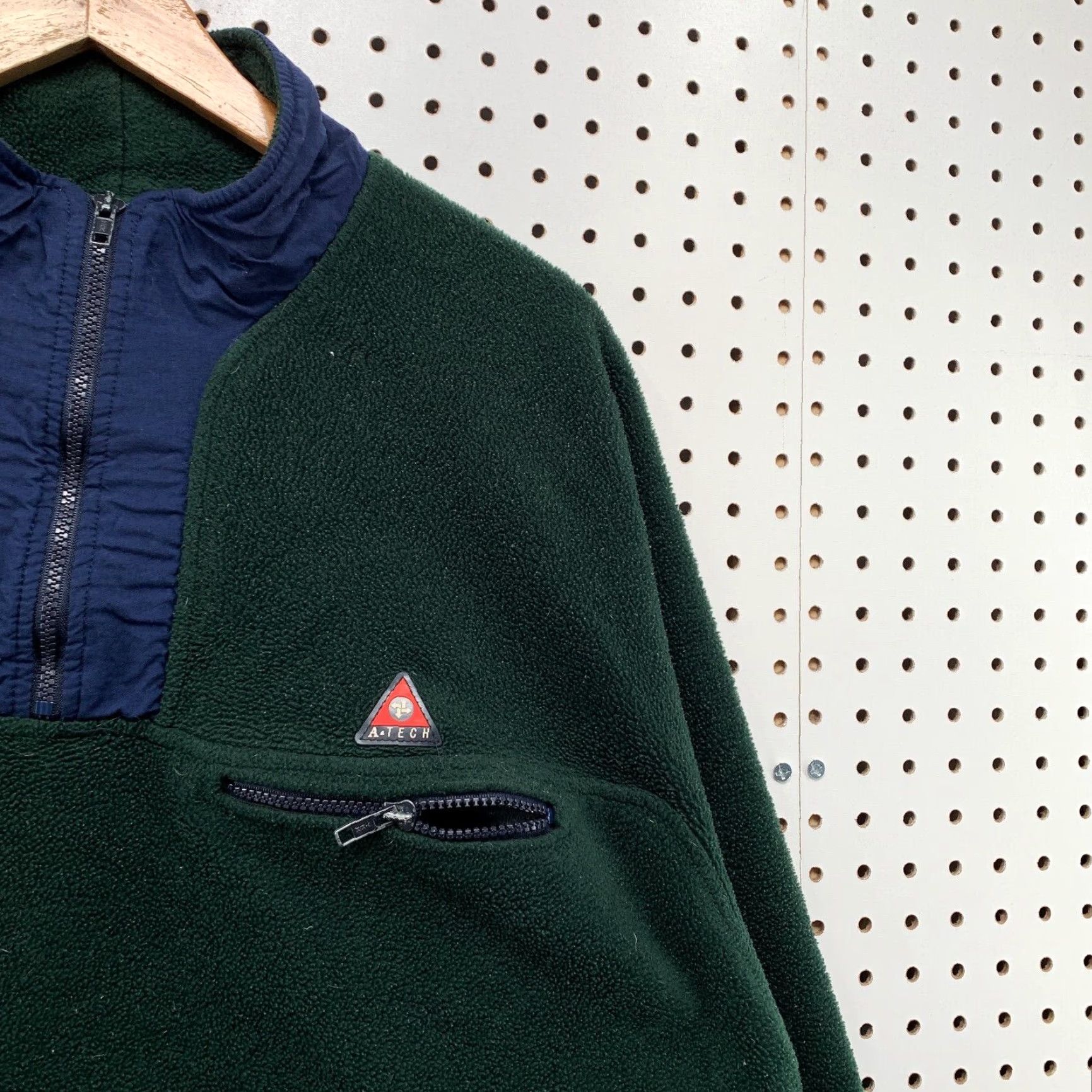 Abercrombie & Fitch VINTAGE Abercrombie & Fitch Jacket Pullover Fleece 1/4 Zip Mens Large Green 24x26 Winter, Spring, Fall Mens Size US L / EU 52-54 / 3 - 5 Thumbnail