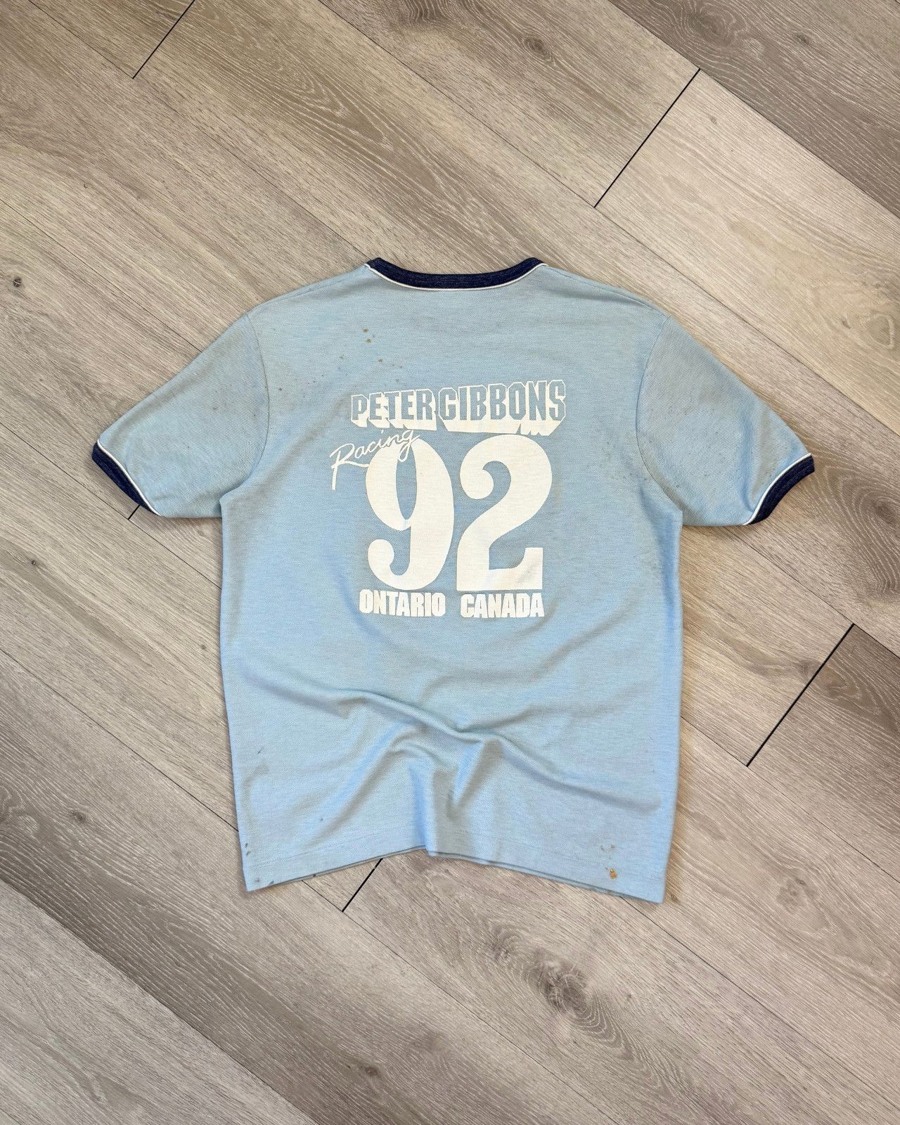 Vintage Rare Vintage 80's Peter Gibbons Racing Ringer T-Shirt Large Size US L / EU 52-54 / 3 - 2 Thumbnail