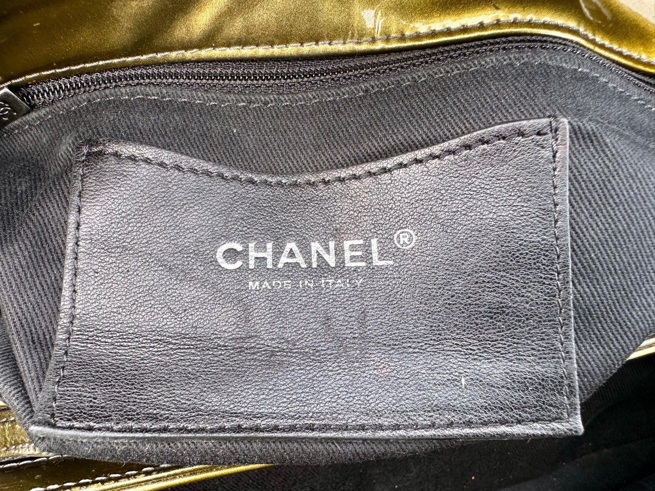 Chanel Mademoiselle Ombre Quilted Patent Leather Bowling