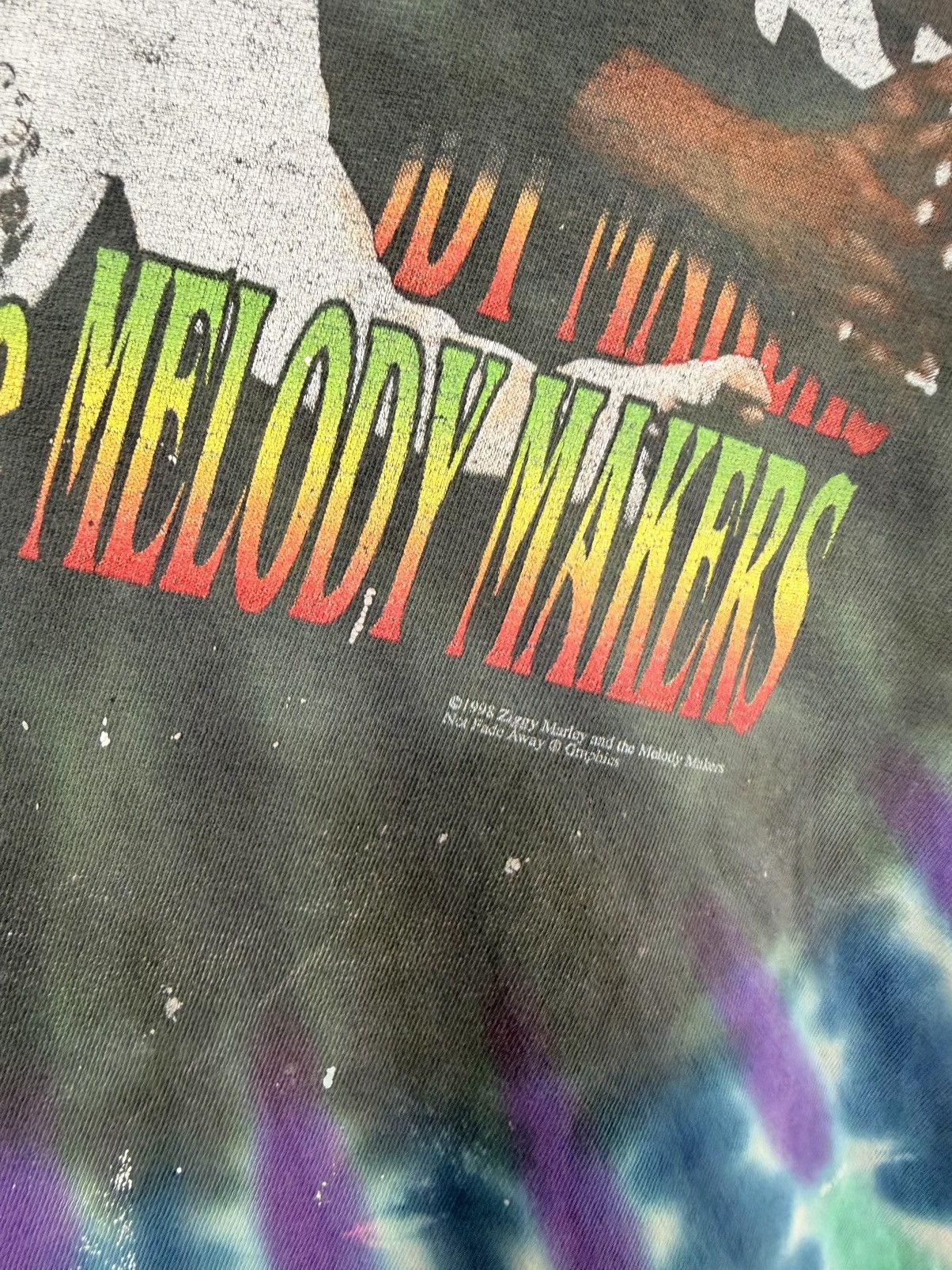Vintage Vintage 90's Ziggy Marley tie dye shirt Size US XL / EU 56 / 4 - 6 Thumbnail