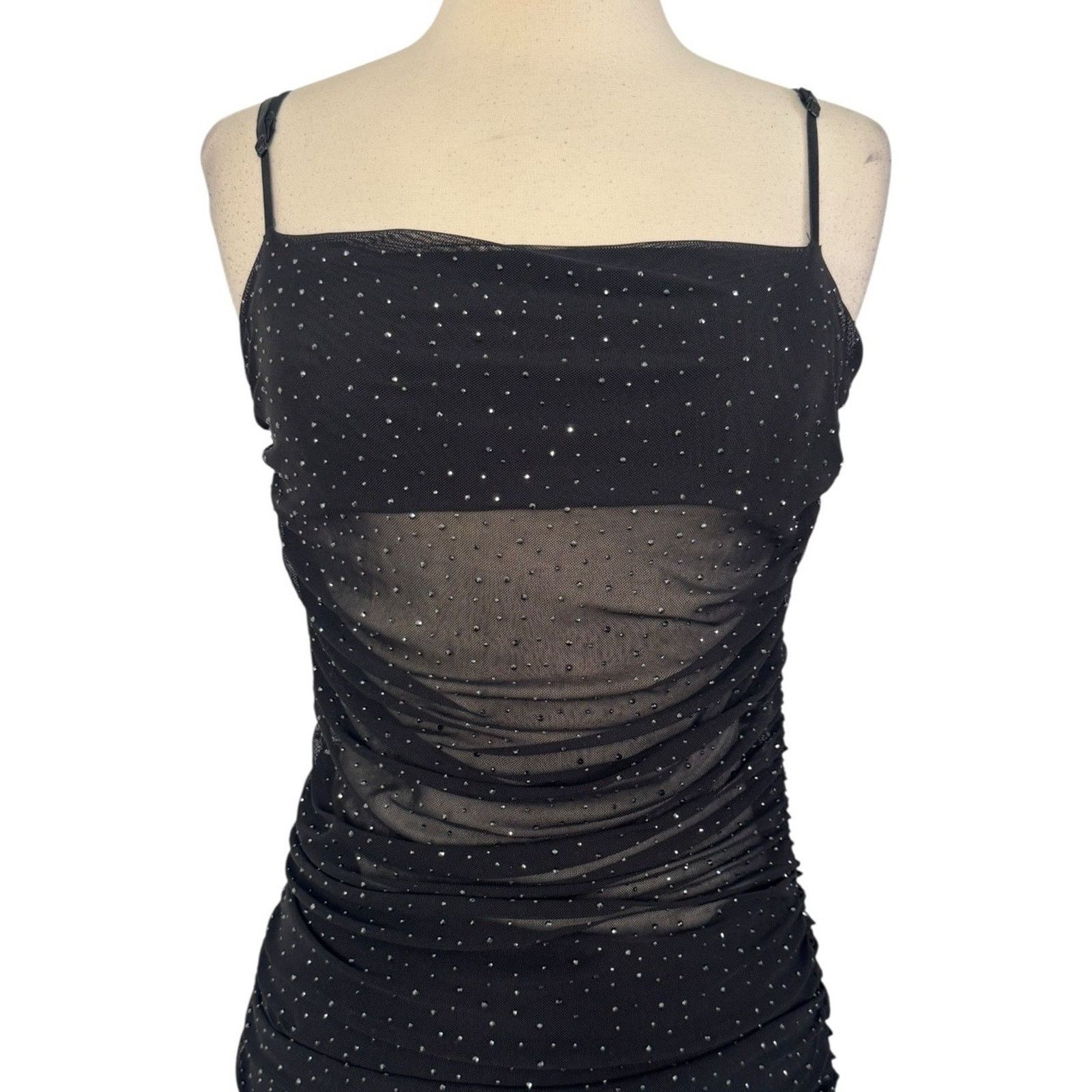 Anthropologie AFRM Jennan Rhinestone Illusion Maxi Dress Black Size M Size M / US 6-8 / IT 42-44 - 4 Thumbnail