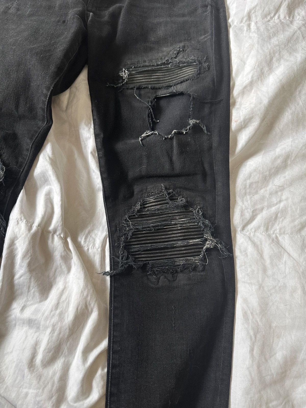 Amiri Amiri Black Biker Thrasher Jean Size US 32 / EU 48 - 3 Thumbnail