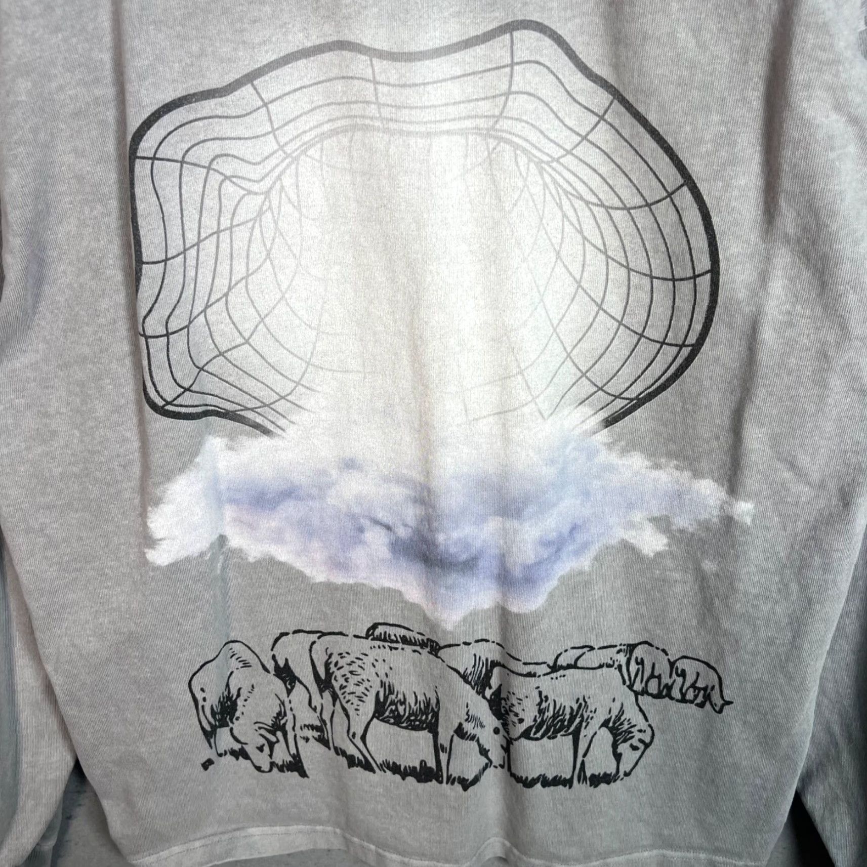 Vintage VINTAGE Glim Graphic T-Shirt Long Sleeve Crewneck Gray Adult Large Mens Size US L / EU 52-54 / 3 - 7 Thumbnail