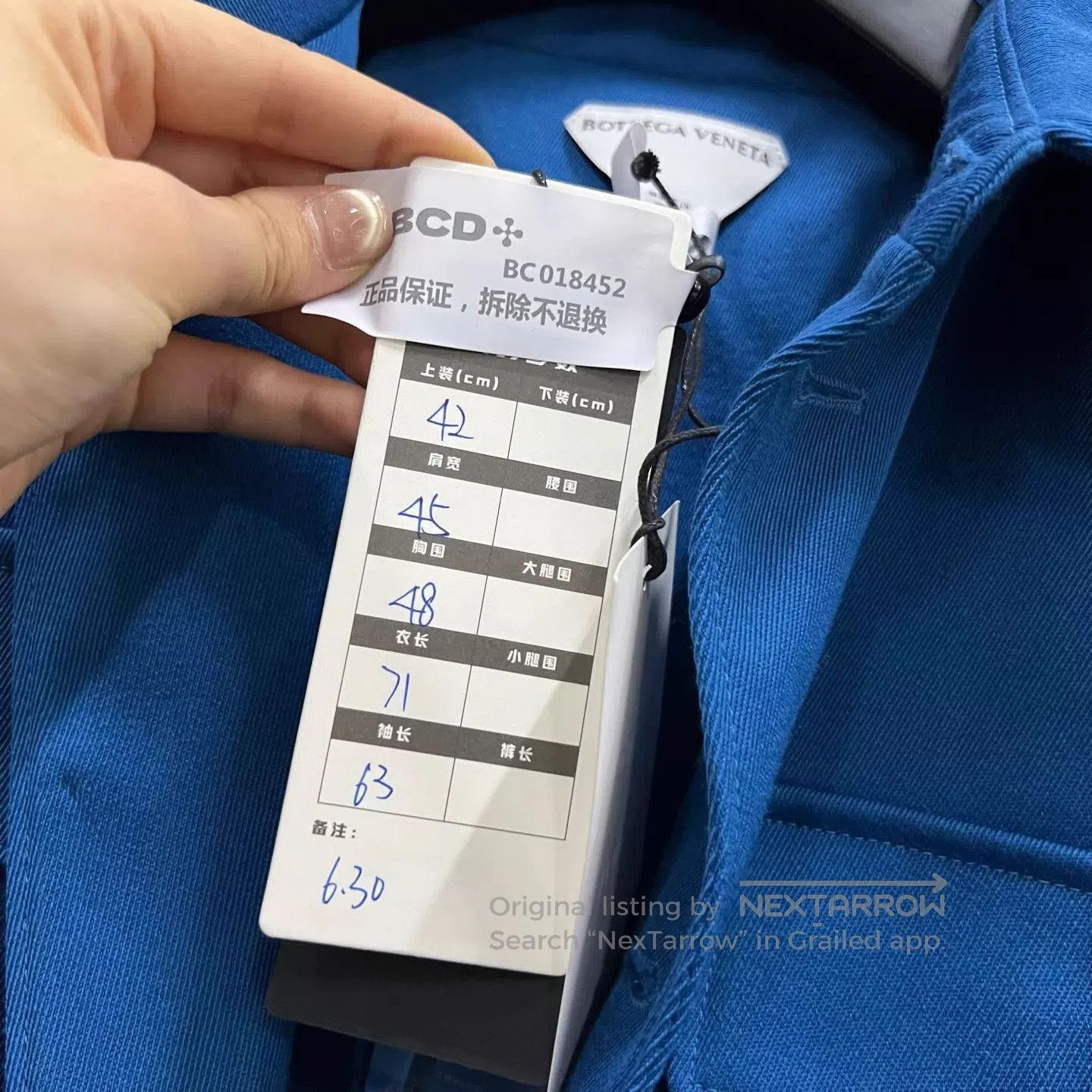 Bottega Veneta Blue Long Sleeve Button-Up Jacket. Size US XS / EU 42 / 0 - 6 Thumbnail