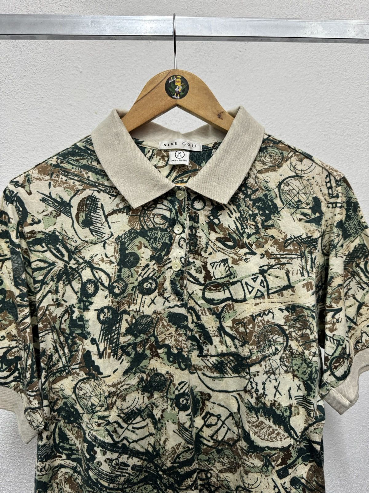 Nike × Vintage Vintage 90’s Nike Golf full print Polo shirt Size US M / EU 48-50 / 2 - 2 Thumbnail
