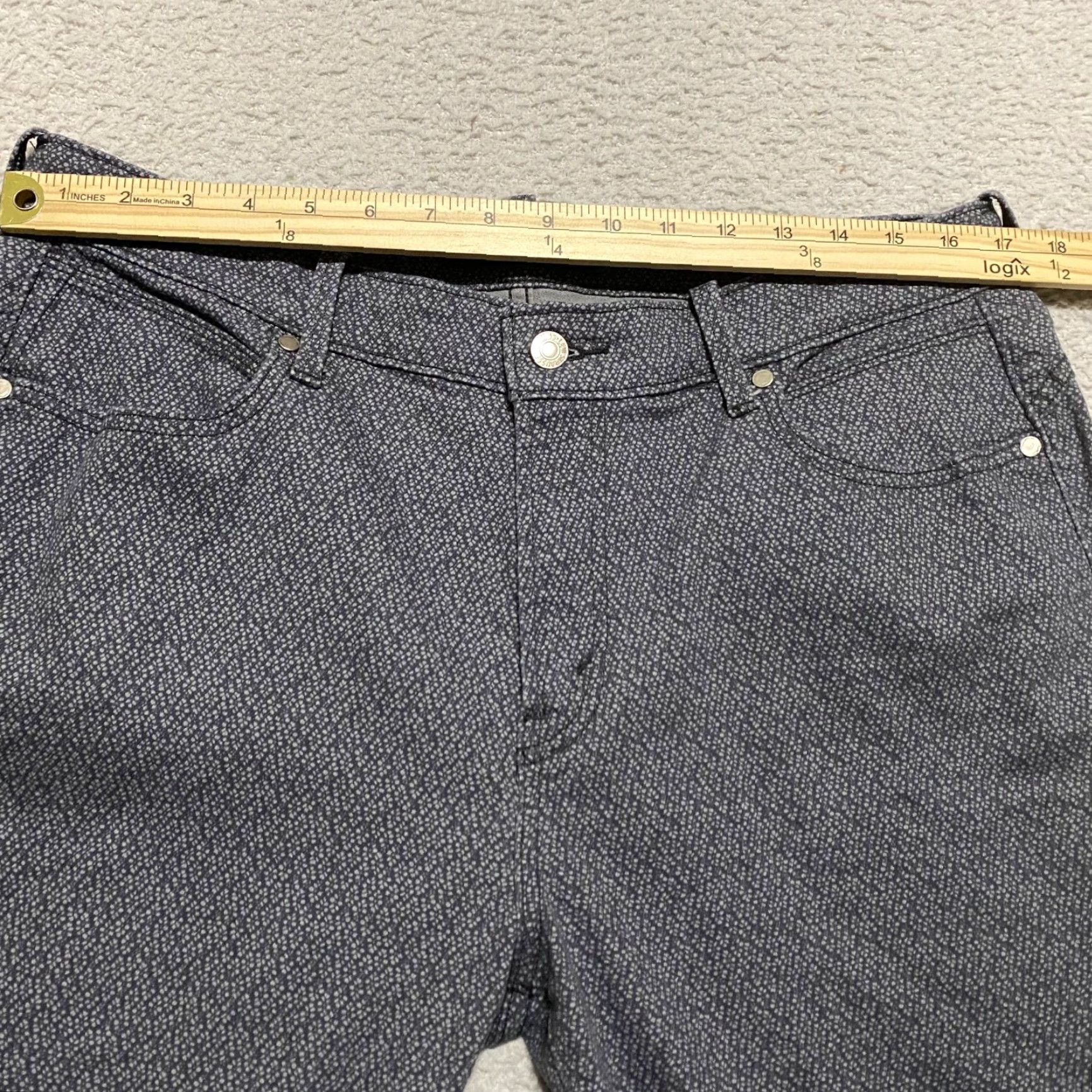 Levi's Levi's 505 Jeans Womens sz 16 Gray Geometric Denim Straight Leg Mid Rise Size 24" / US 00 / IT 34 - 5 Thumbnail