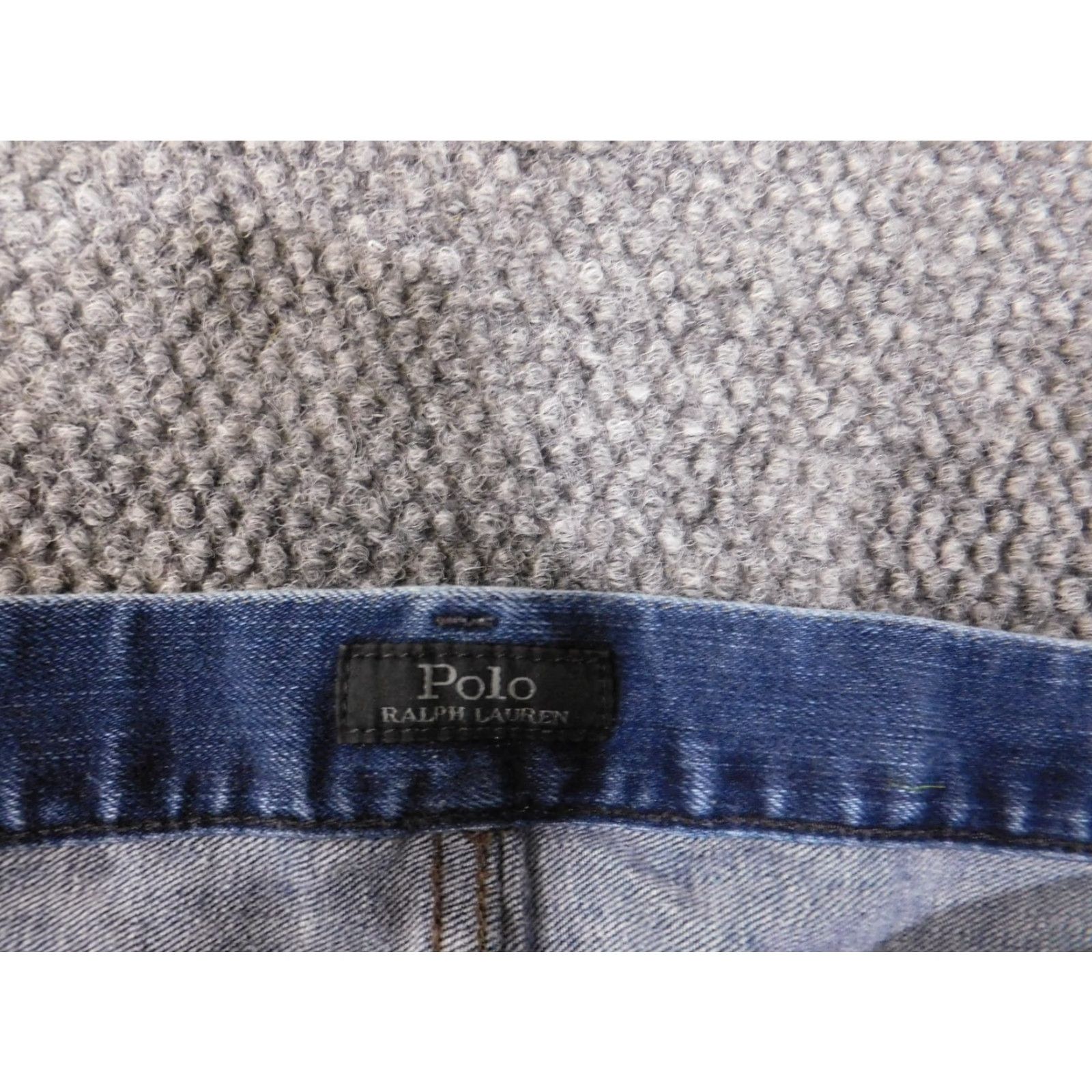 Polo Ralph Lauren Polo Ralph Lauren Jeans Mens 42x30 Blue Straight Denim Regular 42 28 in Zip Pockets Distressed Vintage No Retro Style Size US XL / EU 56 / 4 - 3 Thumbnail