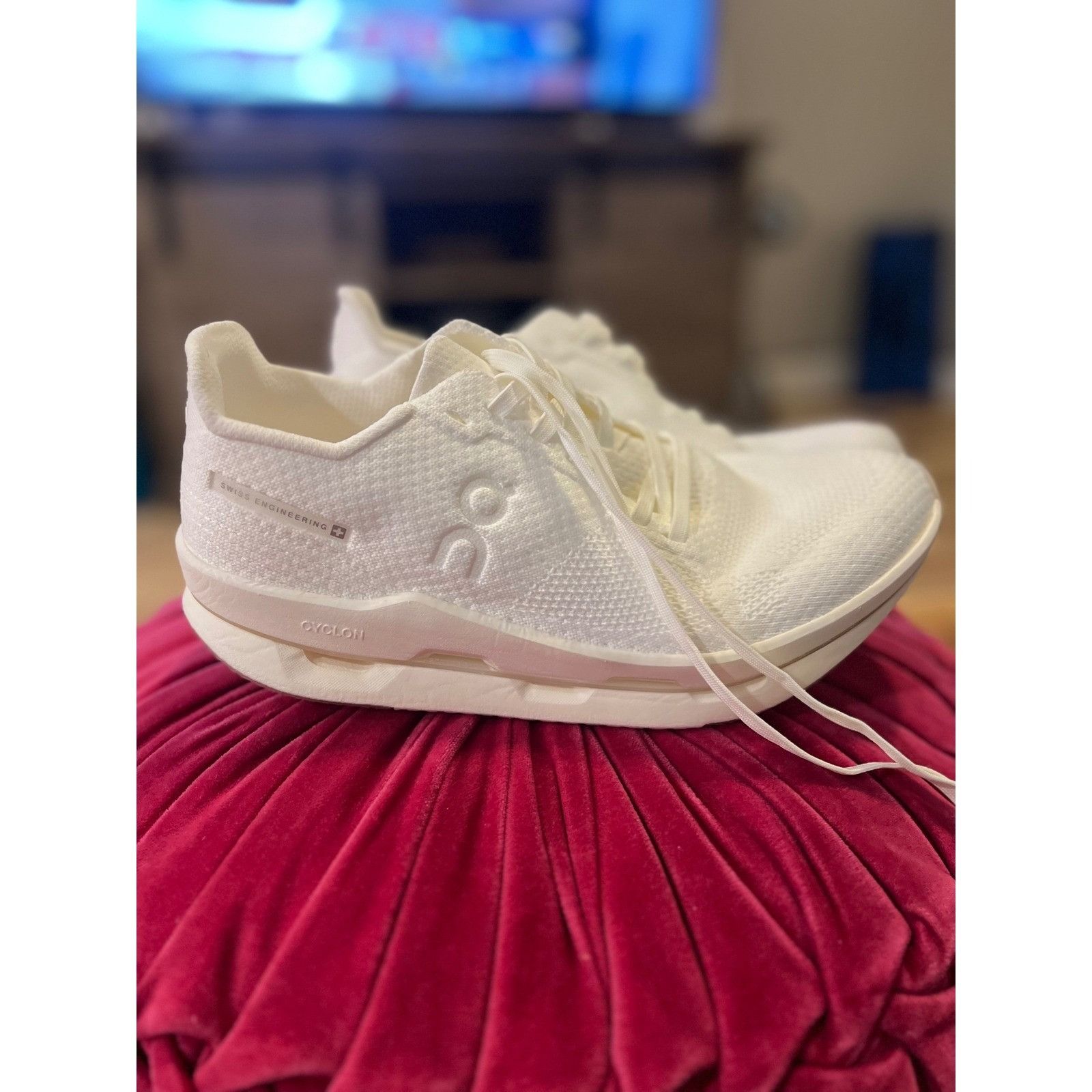 On On Cloud Cloudneo Cyclon Women's Running Shoes All White Siz Size US 11 / IT 41 - 3 Thumbnail