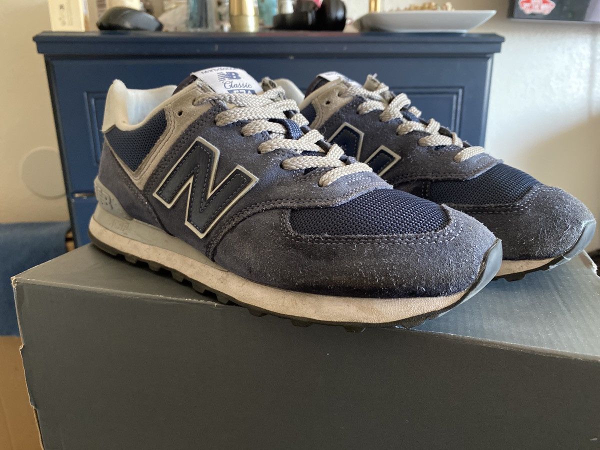 New Balance × Vintage Navy New Balance 574’s Size US 9 / EU 42 - 1 Thumbnail