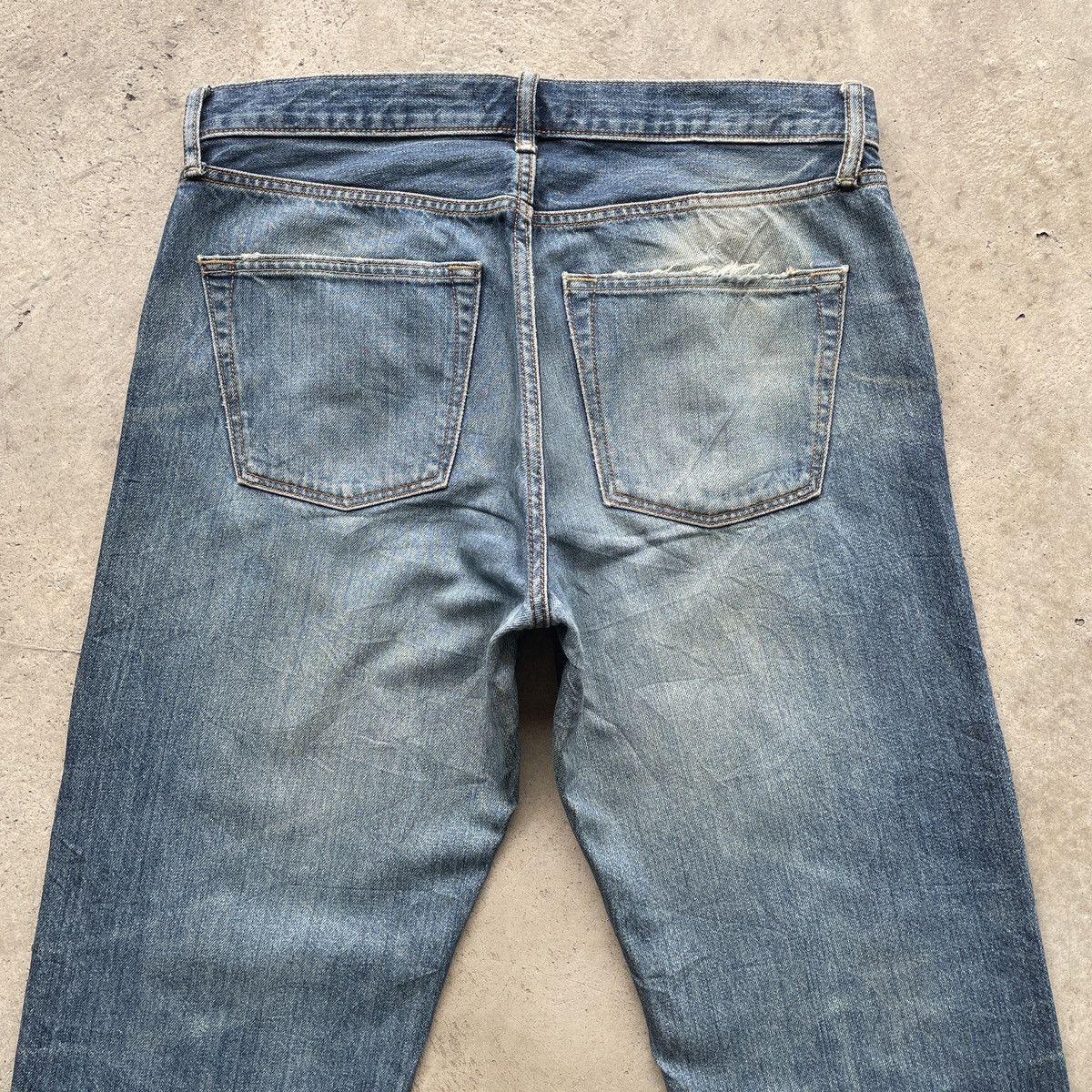 Japanese Brand Rusty💥 Vintage Japanese Brand Faded Jeans Denim Pants W35 Size US 35 - 7 Thumbnail