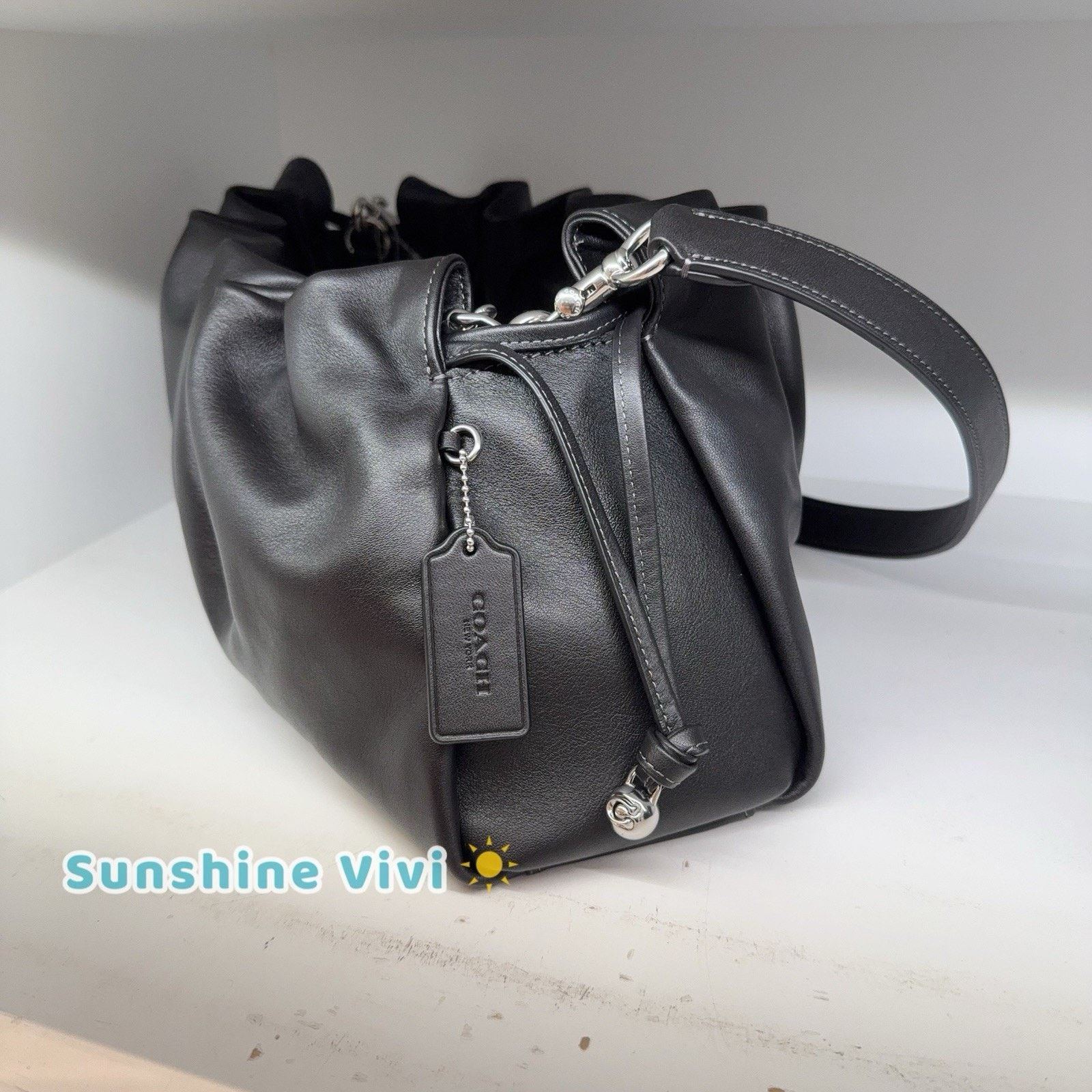 Coach NWT Coach Faye Large Shoulder Bag CCE68 leather Silver/Black Size ONE SIZE - 3 Thumbnail