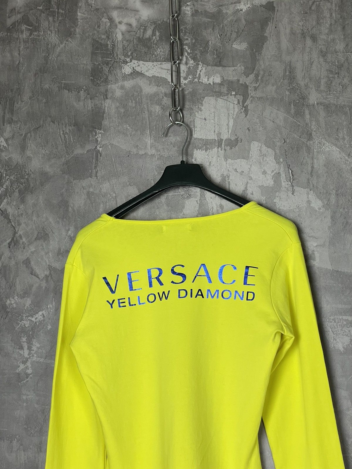 Versace × Vintage Versace Parfums line yellow diamond Y2K vintage t shirt Size M / US 6-8 / IT 42-44 - 7 Thumbnail