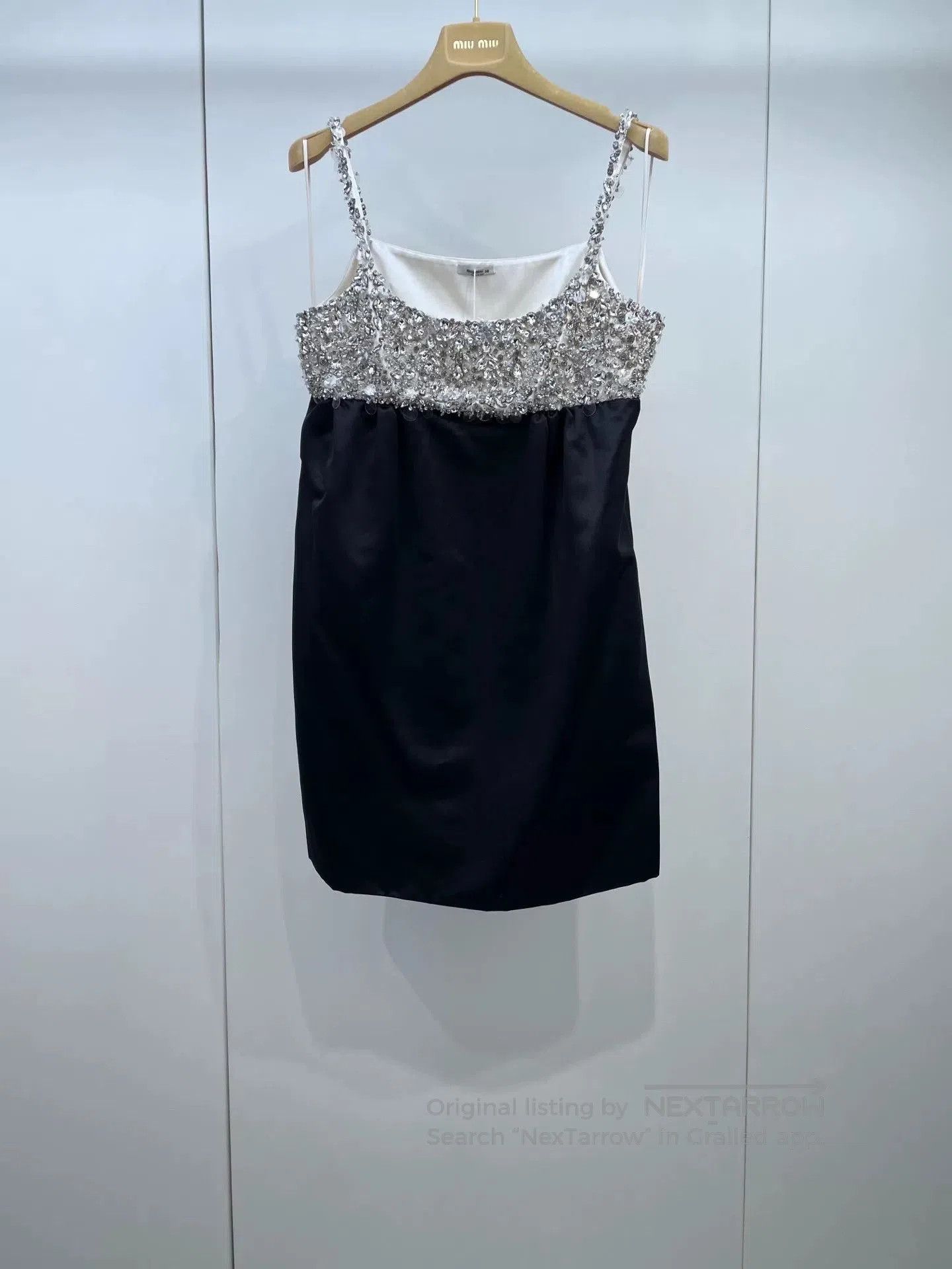 Miu Miu Miu Miu Black White Diamond Slip Dress. Size S / US 4 / IT 40 - 1 Thumbnail