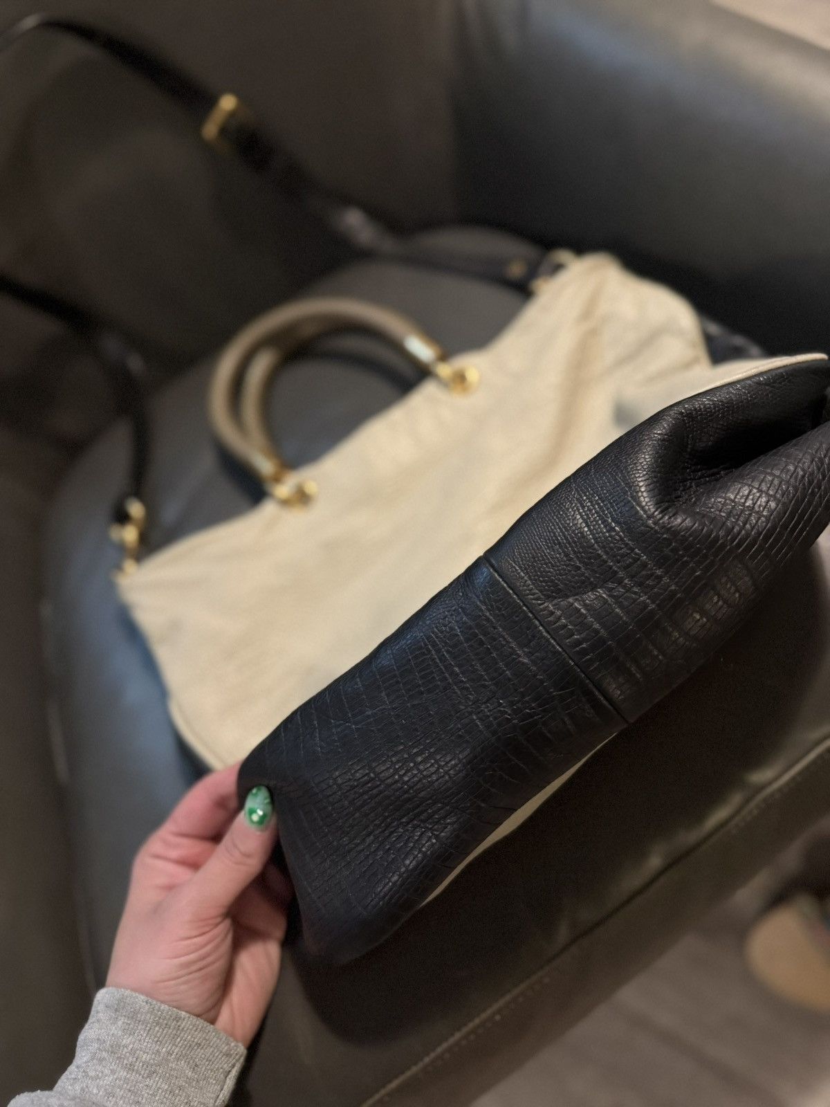 Marc by Marc Jacobs Too Hot to Handle Tri-Color Lizard Embossed Leather Handbag Size ONE SIZE - 4 Thumbnail