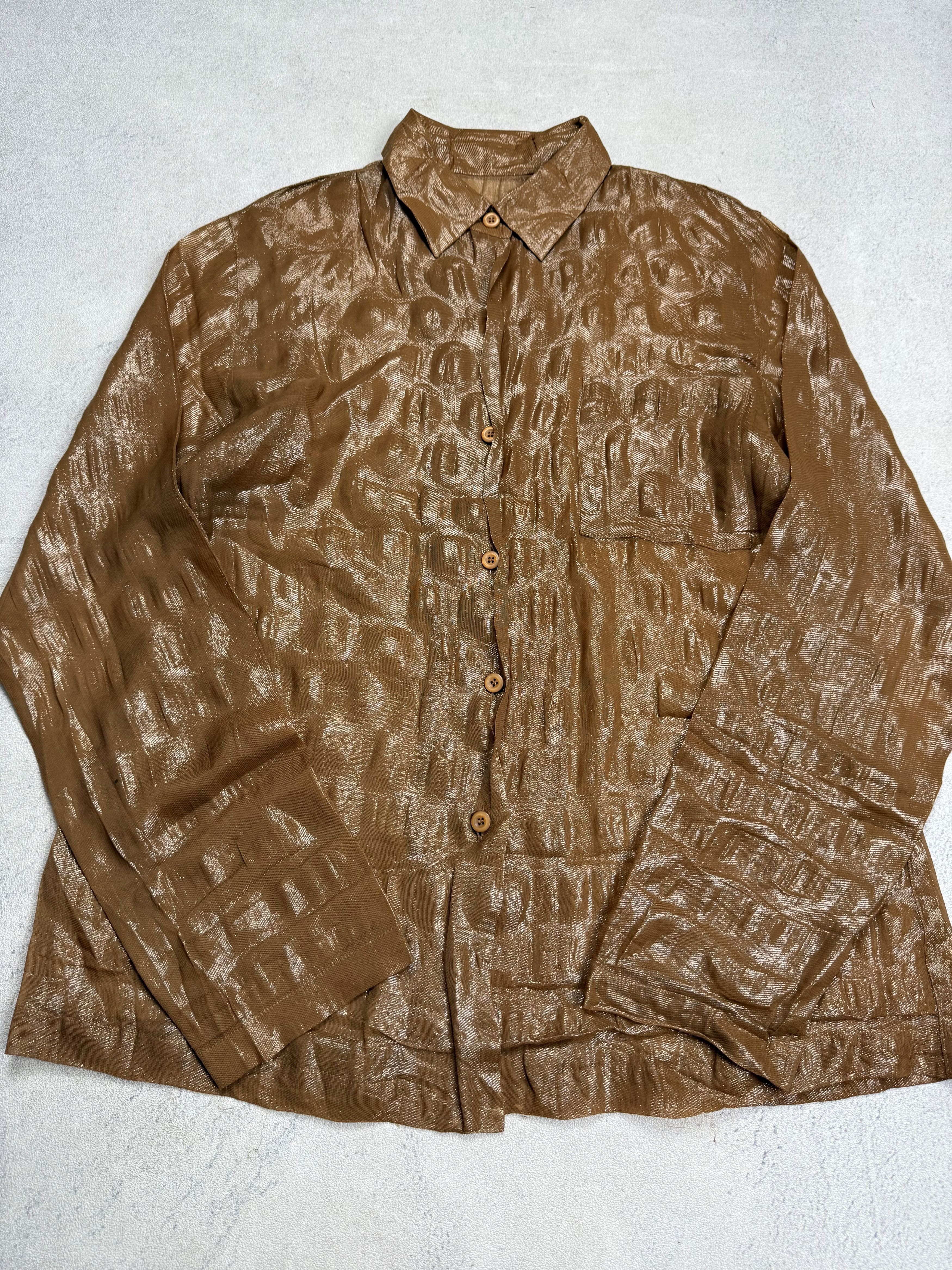 Issey Miyake Vintage Issey Miyake Sheer Embossed Pattern Shirt Size US S / EU 44-46 / 1 - 6 Thumbnail