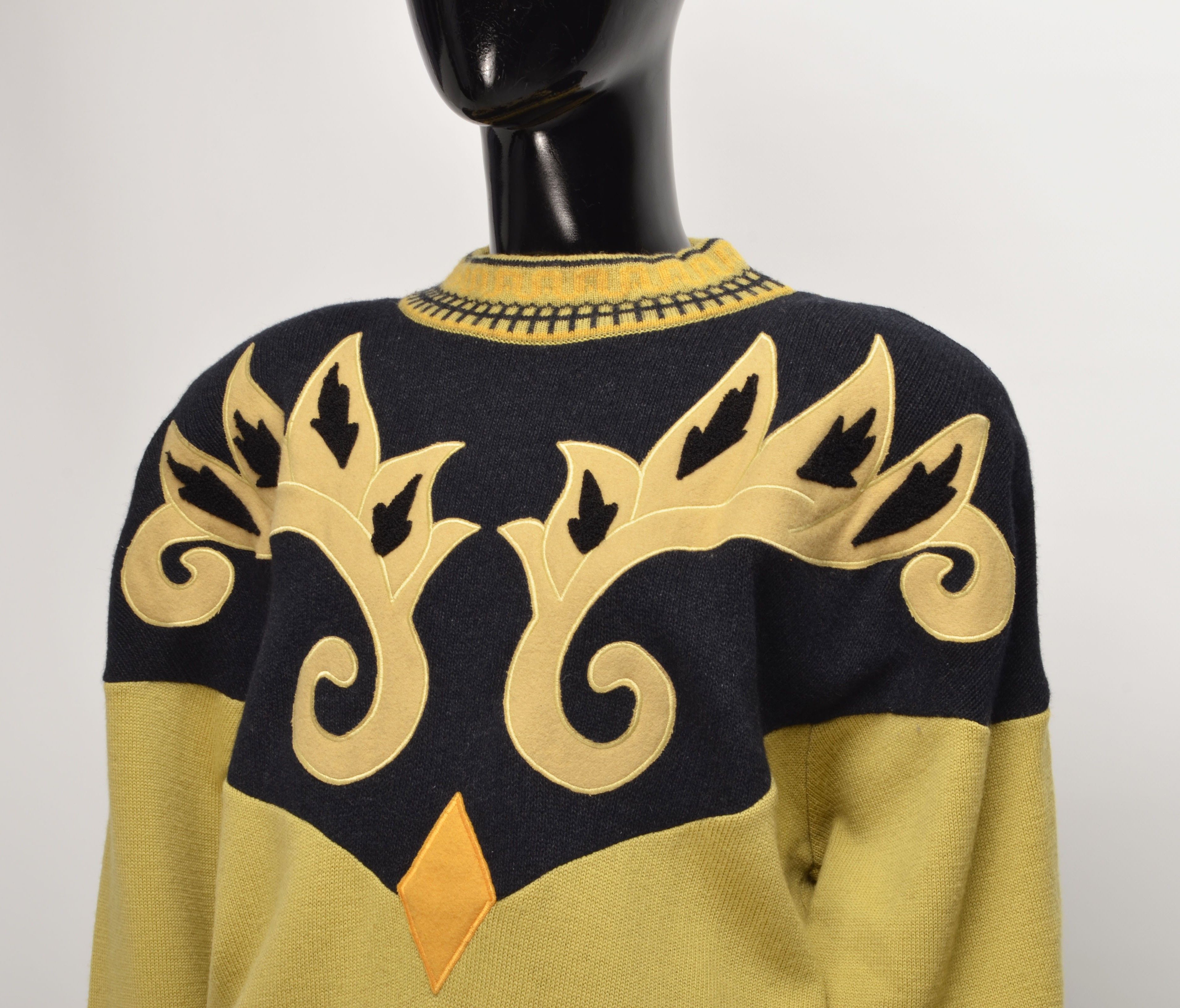Escada Vintage Crisca by Escada Oversized Wool Blend Sweater Size S / US 4 / IT 40 - 2 Thumbnail